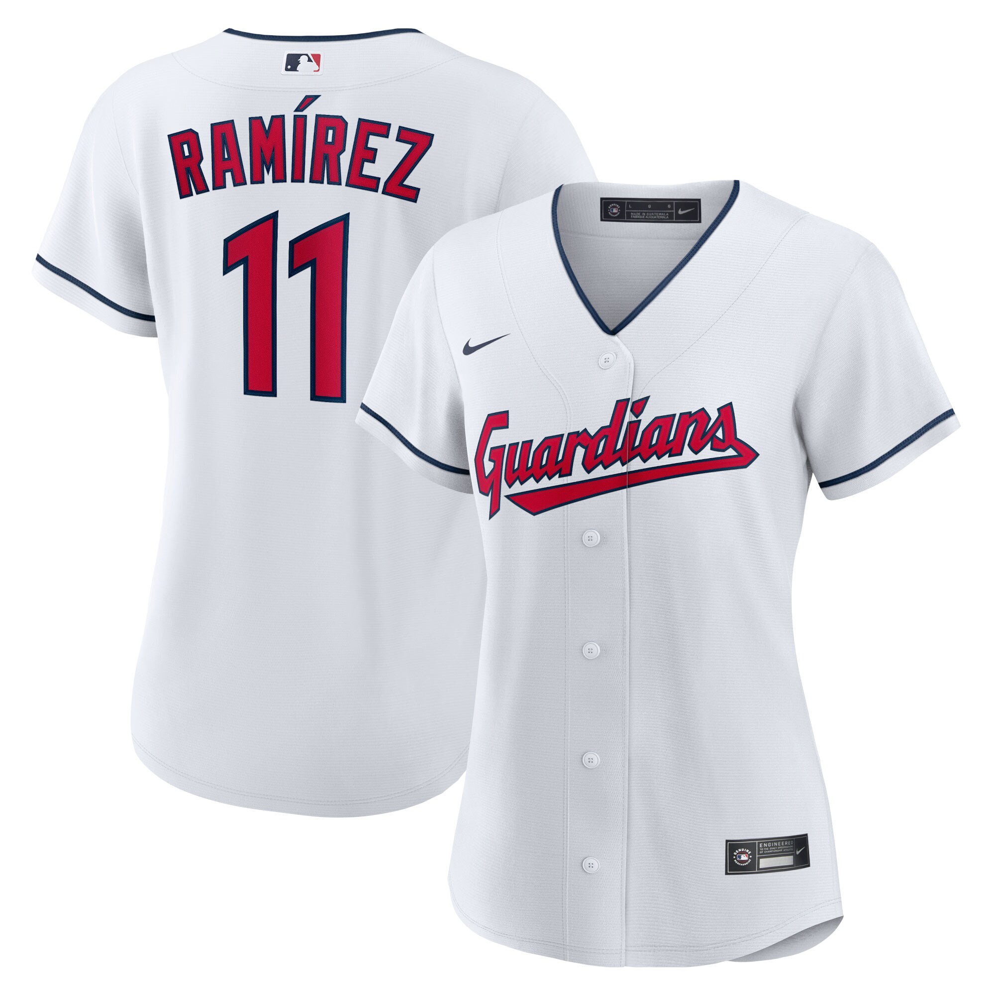 Jose Ramirez Cleveland Guardians Women's Home Replica Player Jersey - White cheap jerseys for sale - CheapJerseys.Shop
