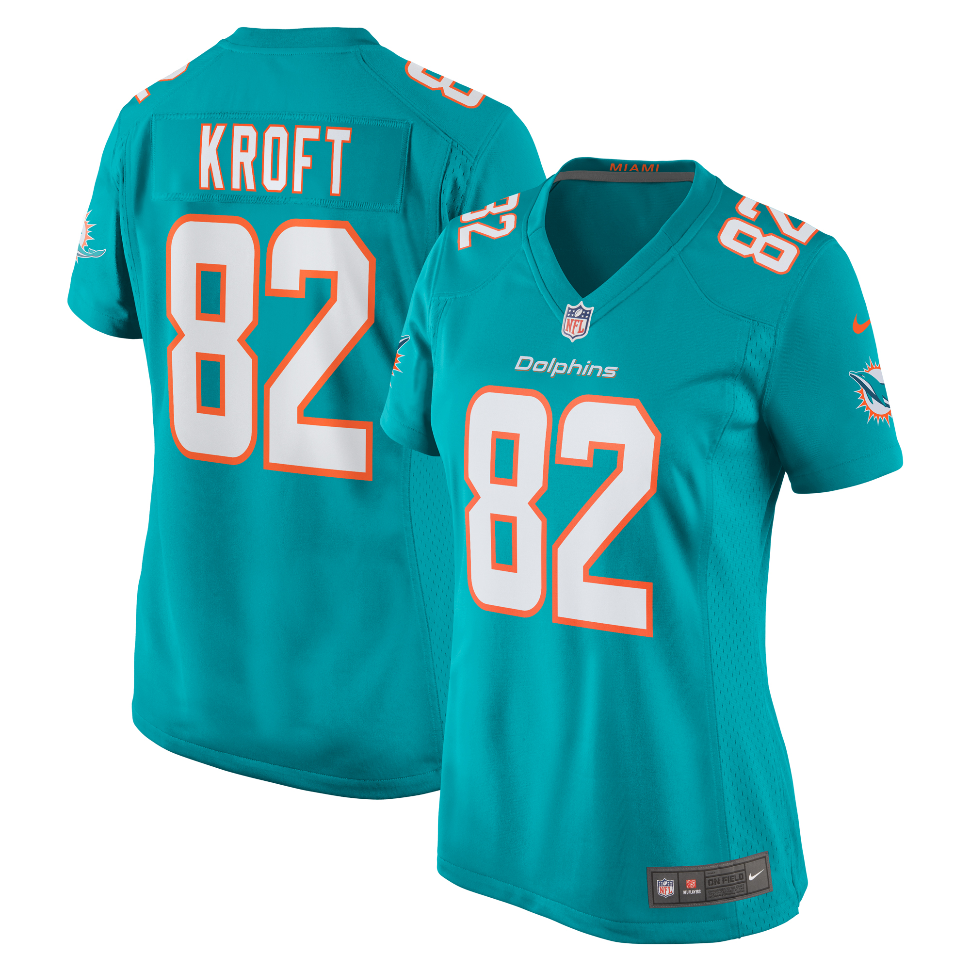 Tyler Kroft Miami Dolphins Women's Team Game Jersey - Aqua cheap jerseys for sale - CheapJerseys.Shop