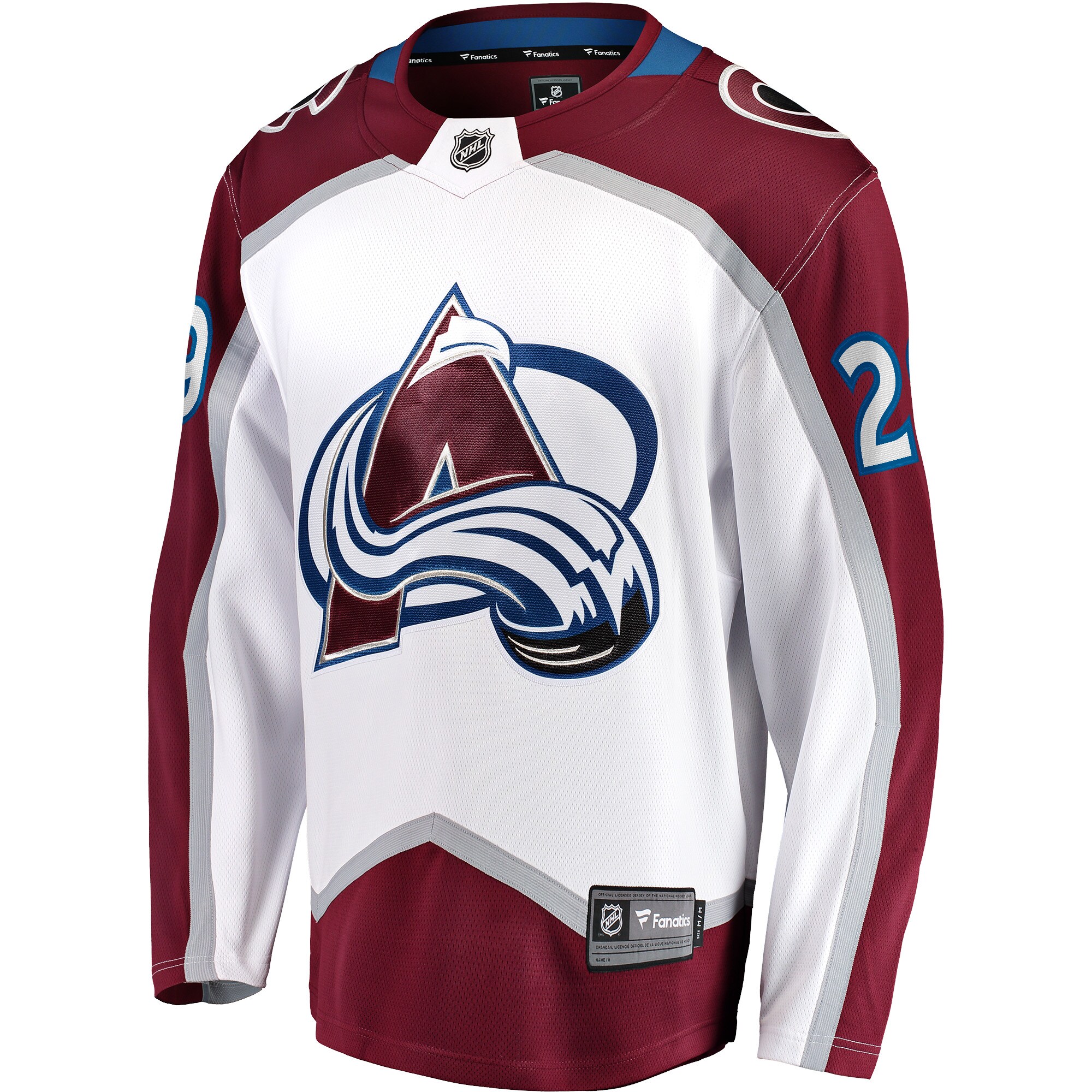 Nathan MacKinnon Colorado Avalanche Fanatics Away Premier Breakaway Player Jersey - White cheap jerseys for sale - CheapJerseys.Shop