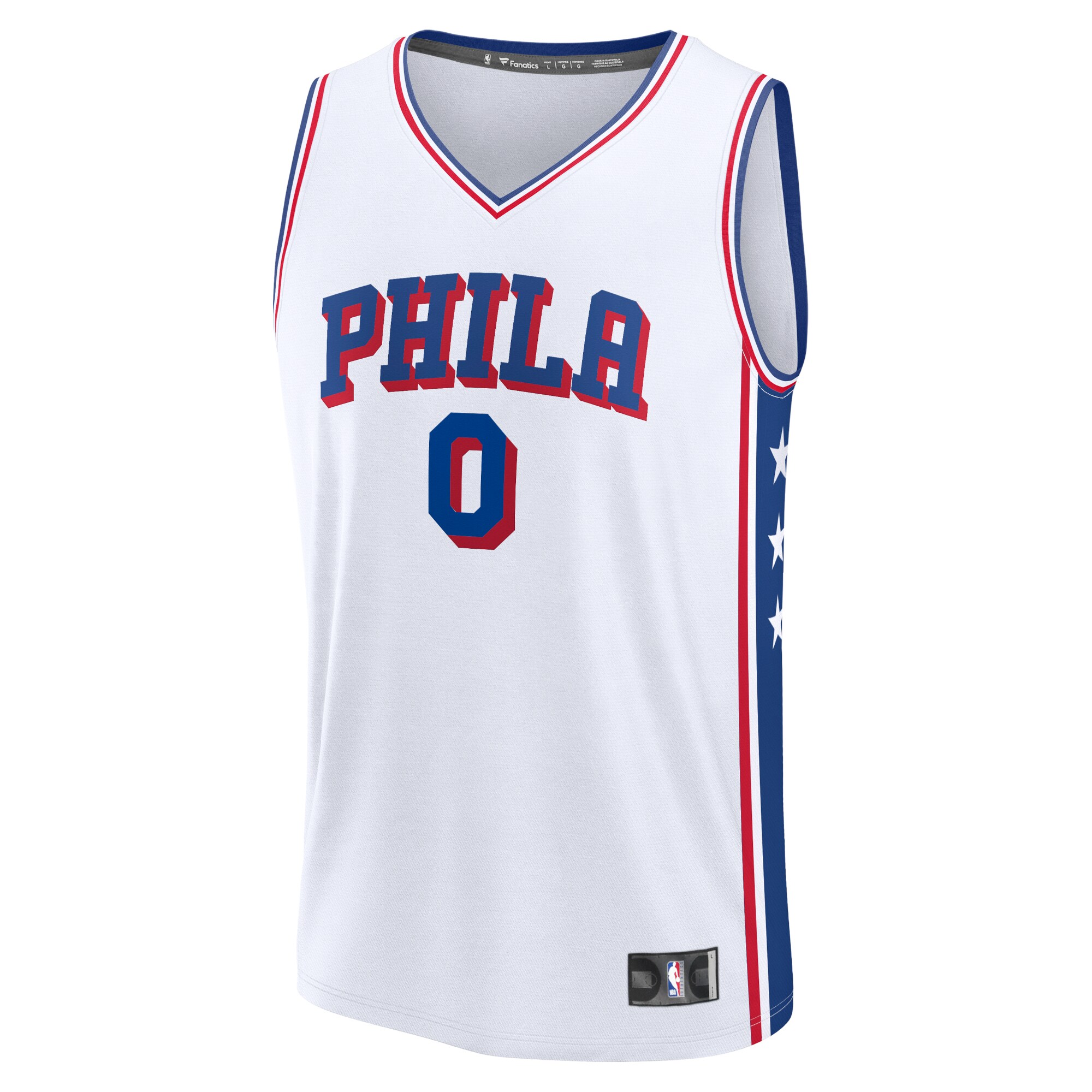 Tyrese Maxey Philadelphia 76ers Fanatics Fast Break Replica Player Jersey - Association Edition - White cheap jerseys for sale - CheapJerseys.Shop