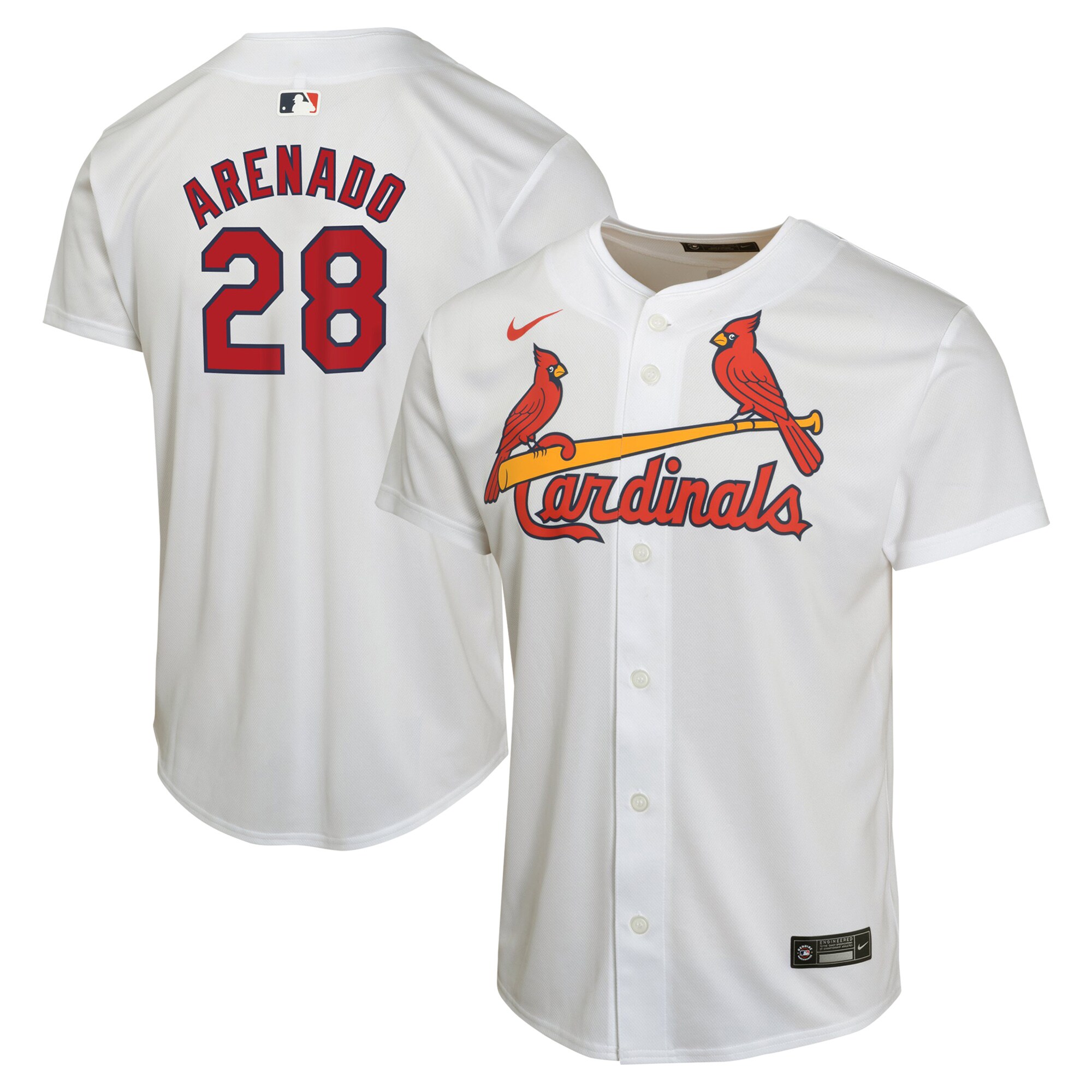Nolan Arenado St. Louis Cardinals Youth Home Game Player Jersey - White cheap jerseys for sale - CheapJerseys.Shop