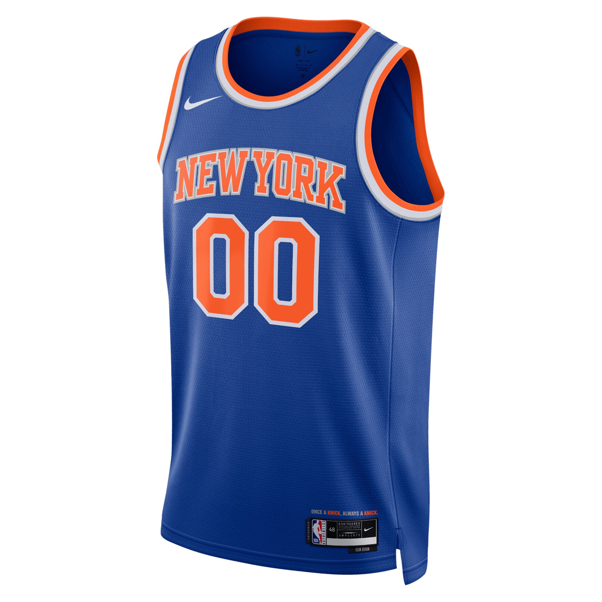 New York Knicks Unisex Swingman Custom Jersey Blue - Icon Edition cheap jerseys for sale - CheapJerseys.Shop