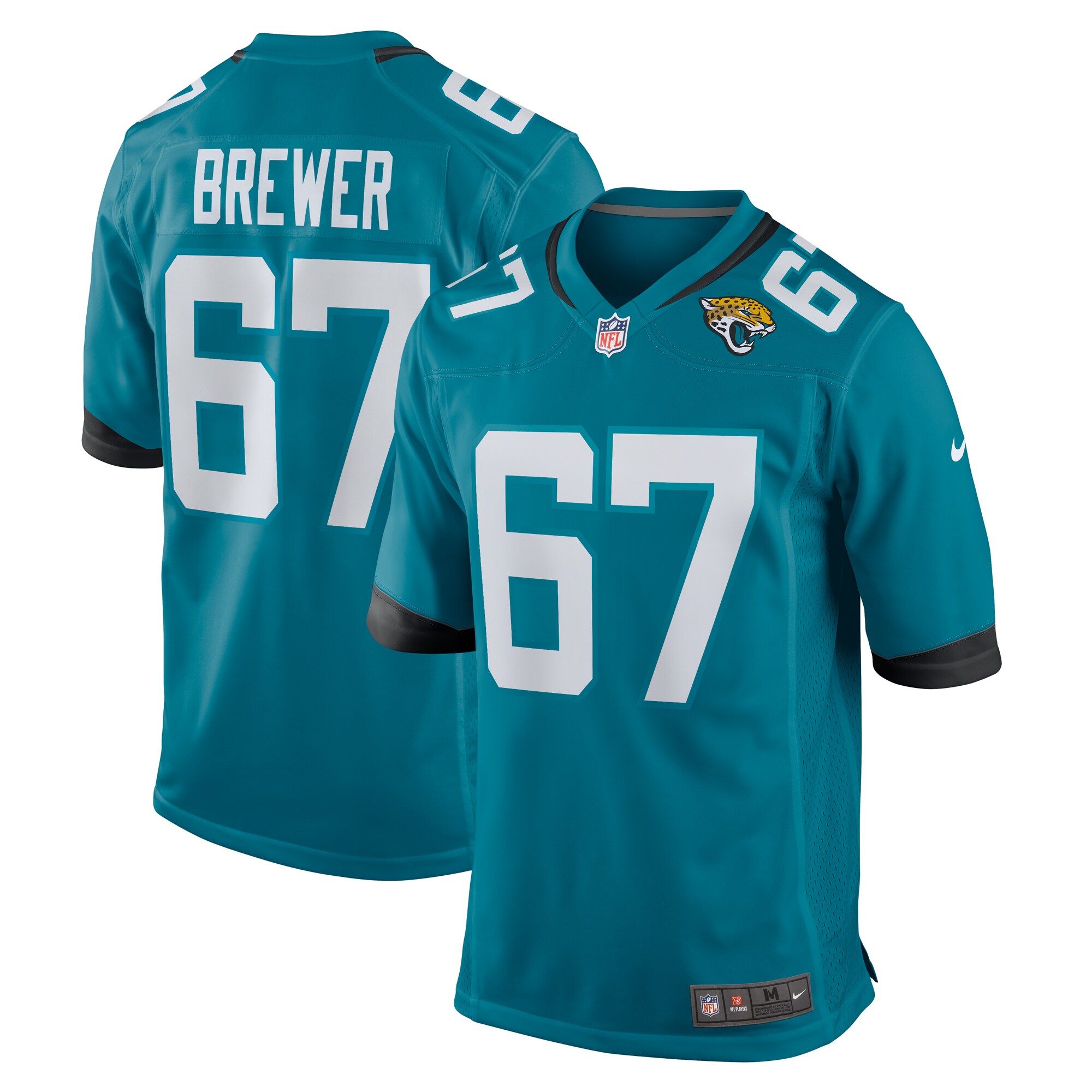 Chandler Brewer Jacksonville Jaguars Game Jersey - Teal cheap jerseys for sale - CheapJerseys.Shop