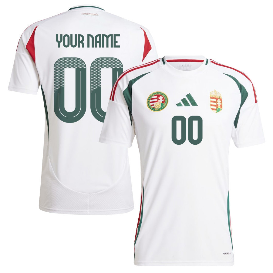 Hungary National Team 2024/25 Custom Away Men Jersey - White cheap jerseys for sale - CheapJerseys.Shop