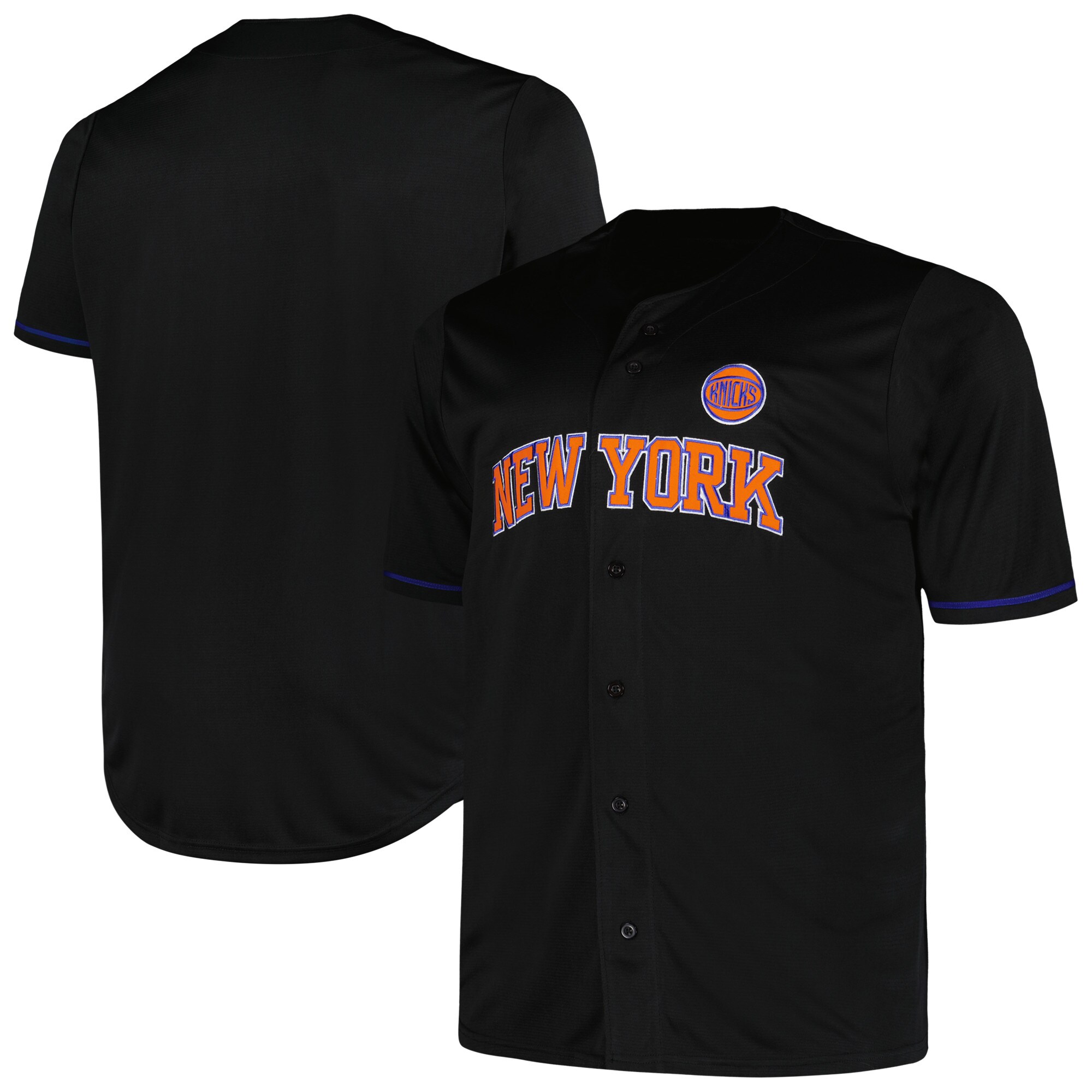 New York Knicks Profile Big & Tall Pop Jersey - Black cheap jerseys for sale - CheapJerseys.Shop