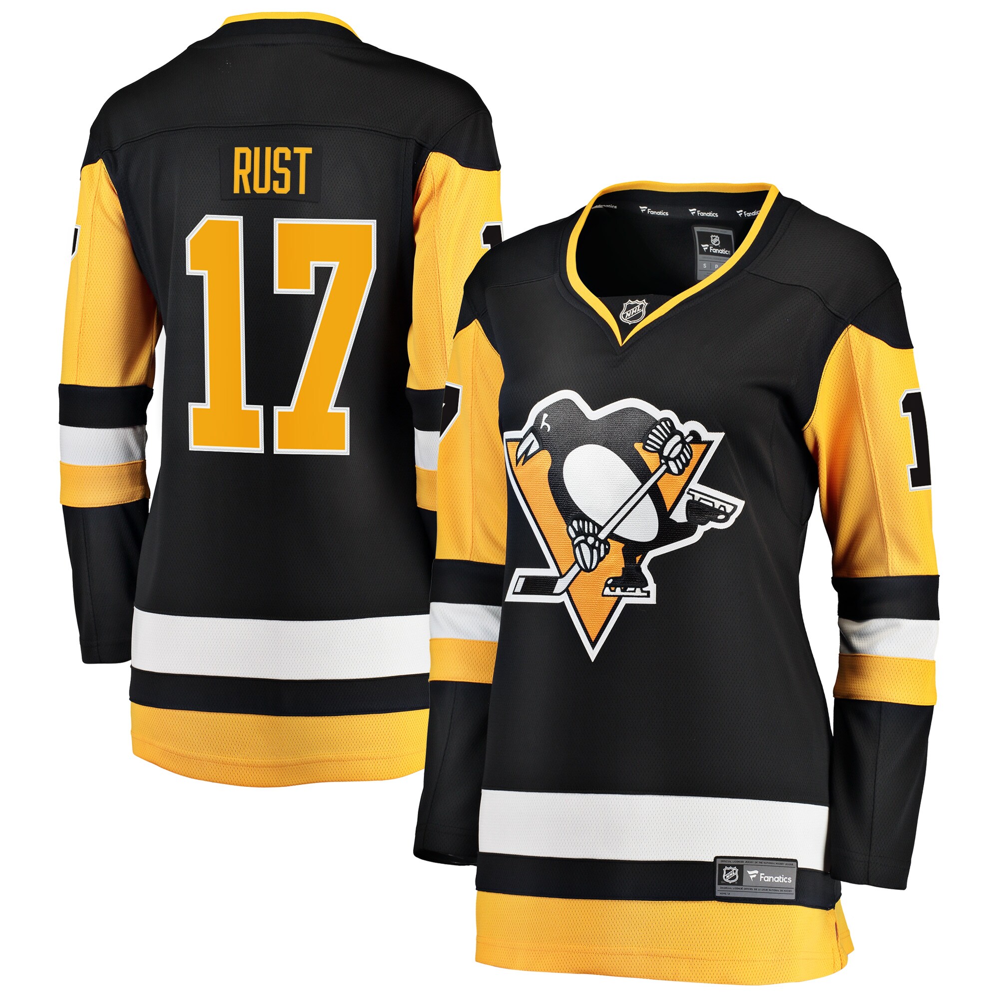 Bryan Rust Pittsburgh Penguins Fanatics Women's Premier Breakaway Player Jersey - Black cheap jerseys for sale - CheapJerseys.Shop