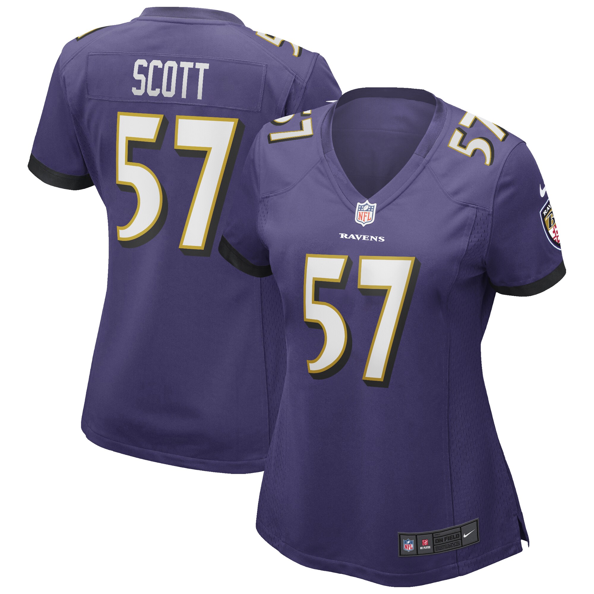 Bart Scott Baltimore Ravens Women's Game Retired Player Jersey - Purple cheap jerseys for sale - CheapJerseys.Shop
