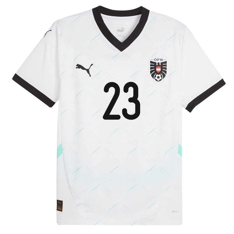 Manprit Sarkaria 23 Austria National Team 2024/25 Away Men Jersey - White cheap jerseys for sale - CheapJerseys.Shop
