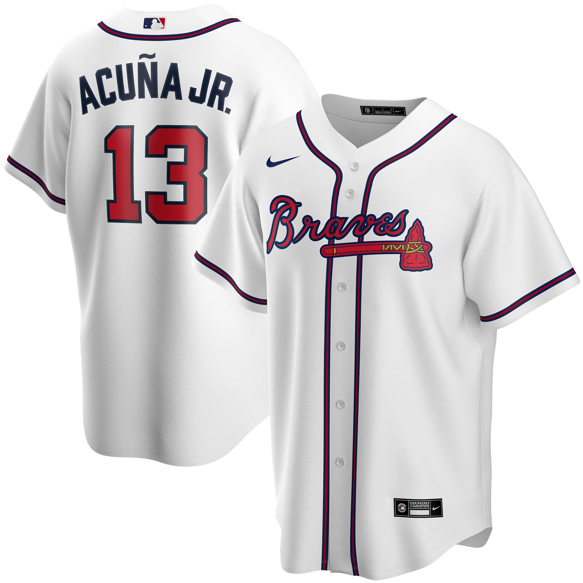 Ronald Acu\u00c3\u00b1a Jr. Atlanta Braves Youth Alternate Replica Player Jersey - White cheap jerseys for sale - CheapJerseys.Shop