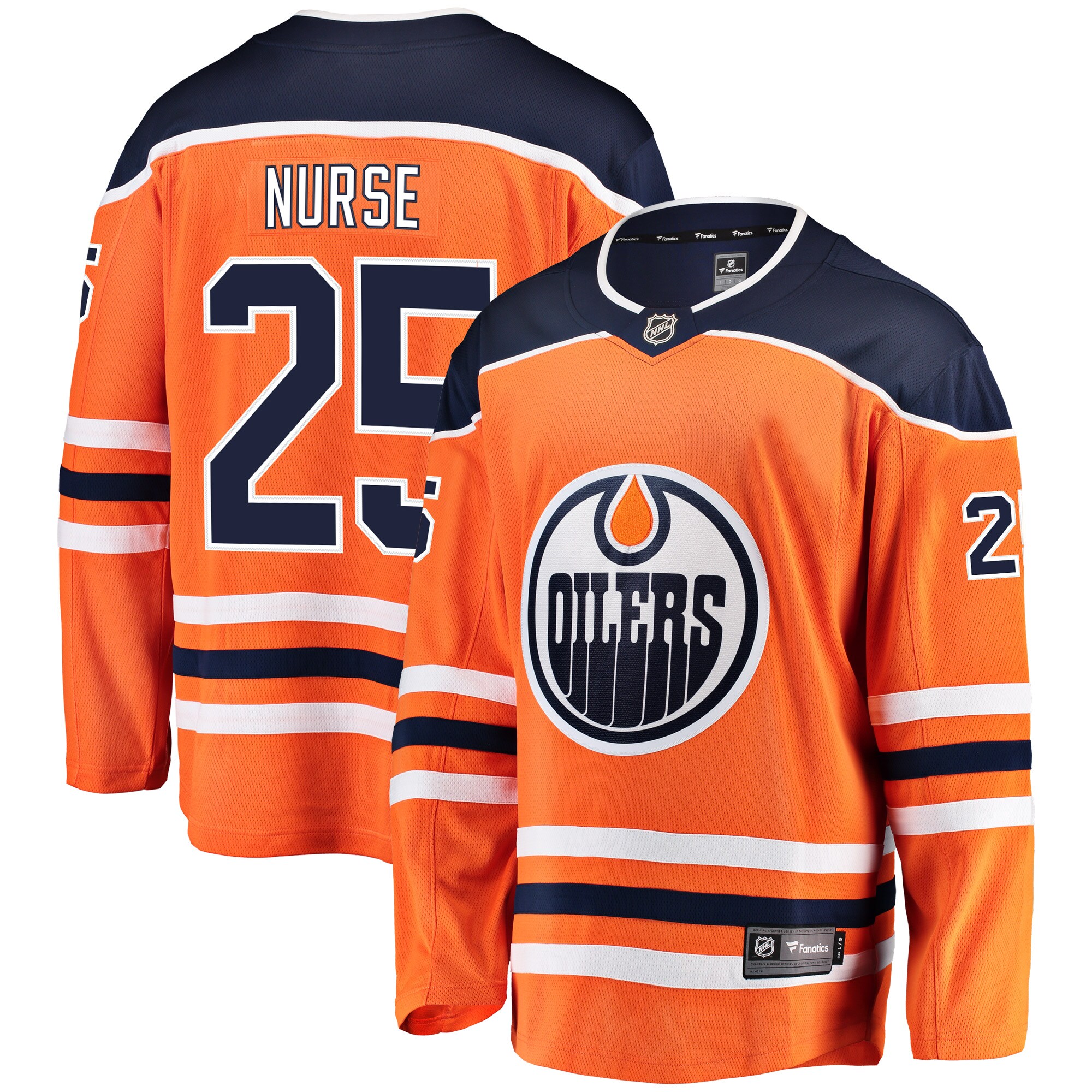 Darnell Nurse Edmonton Oilers Fanatics Breakaway Player Jersey - Orange cheap jerseys for sale - CheapJerseys.Shop