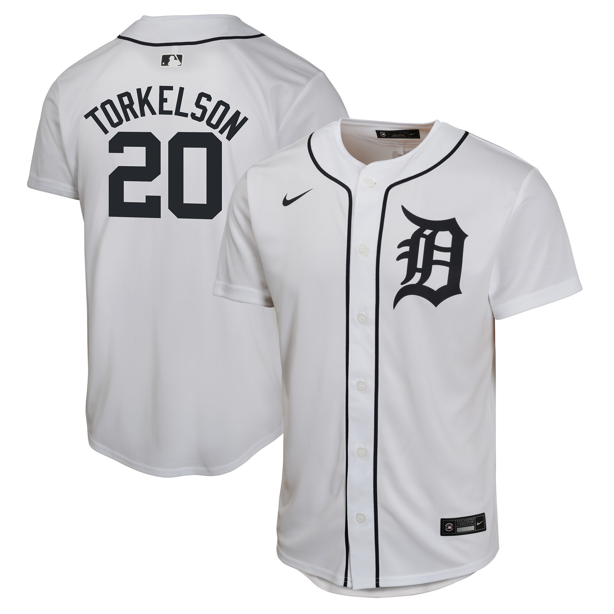 Spencer Torkelson Detroit Tigers Youth Home Game Player Jersey - White cheap jerseys for sale - CheapJerseys.Shop