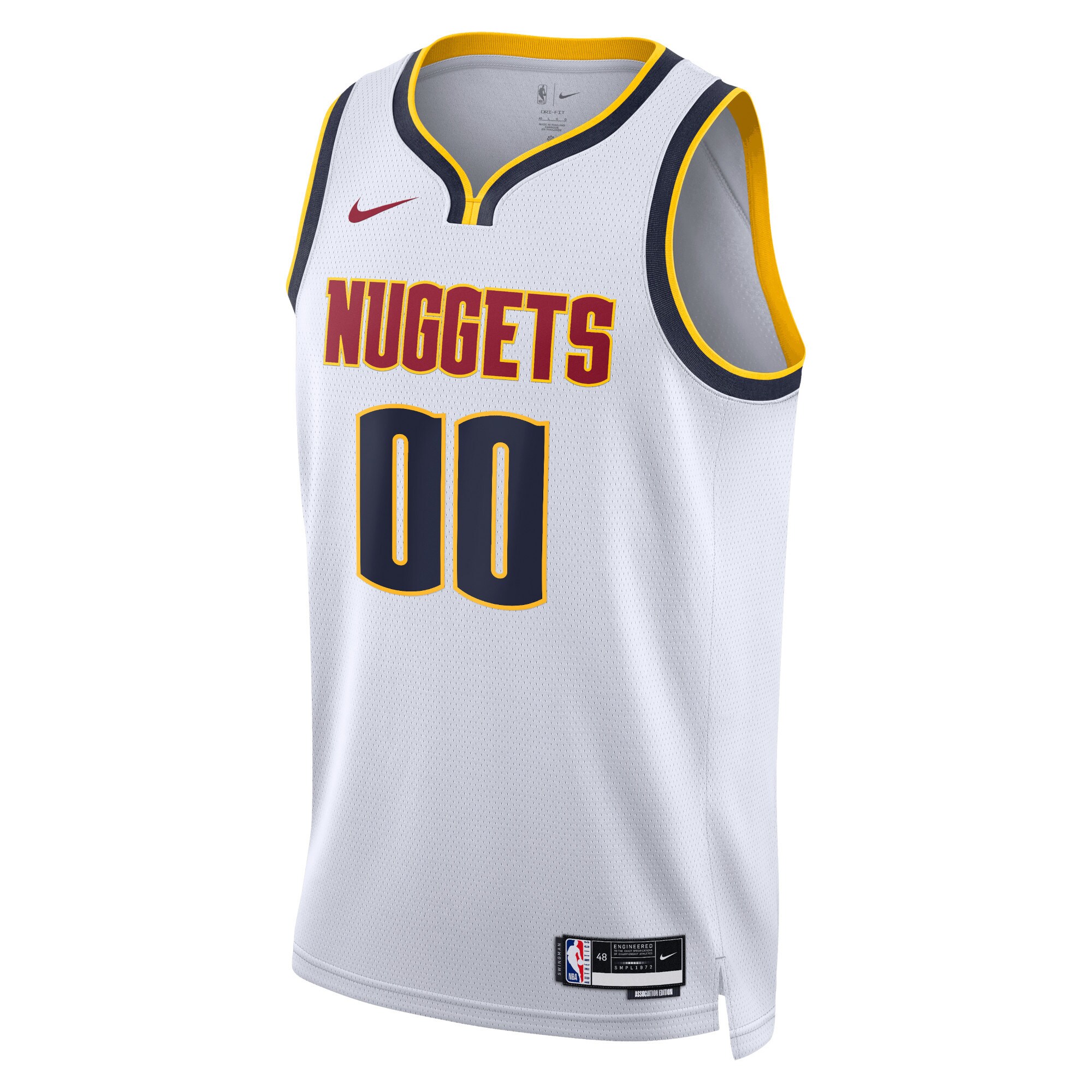 Denver Nuggets Unisex Swingman Custom Jersey White - Association Edition cheap jerseys for sale - CheapJerseys.Shop