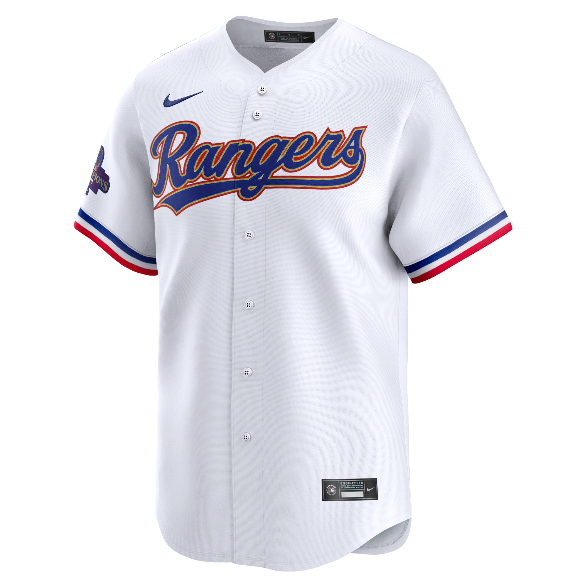 Jacob deGrom Texas Rangers 2024 Gold Collection Limited Player Jersey\u00c2\u00a0\u00e2\u20ac\u201c White cheap jerseys for sale - CheapJerseys.Shop