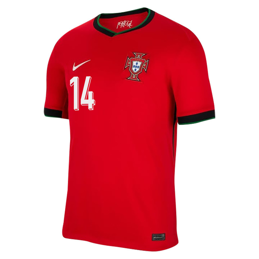 Gonçalo Inácio 14 Portugal National Team 2024/25 Home Men Jersey - Red cheap jerseys for sale - CheapJerseys.Shop