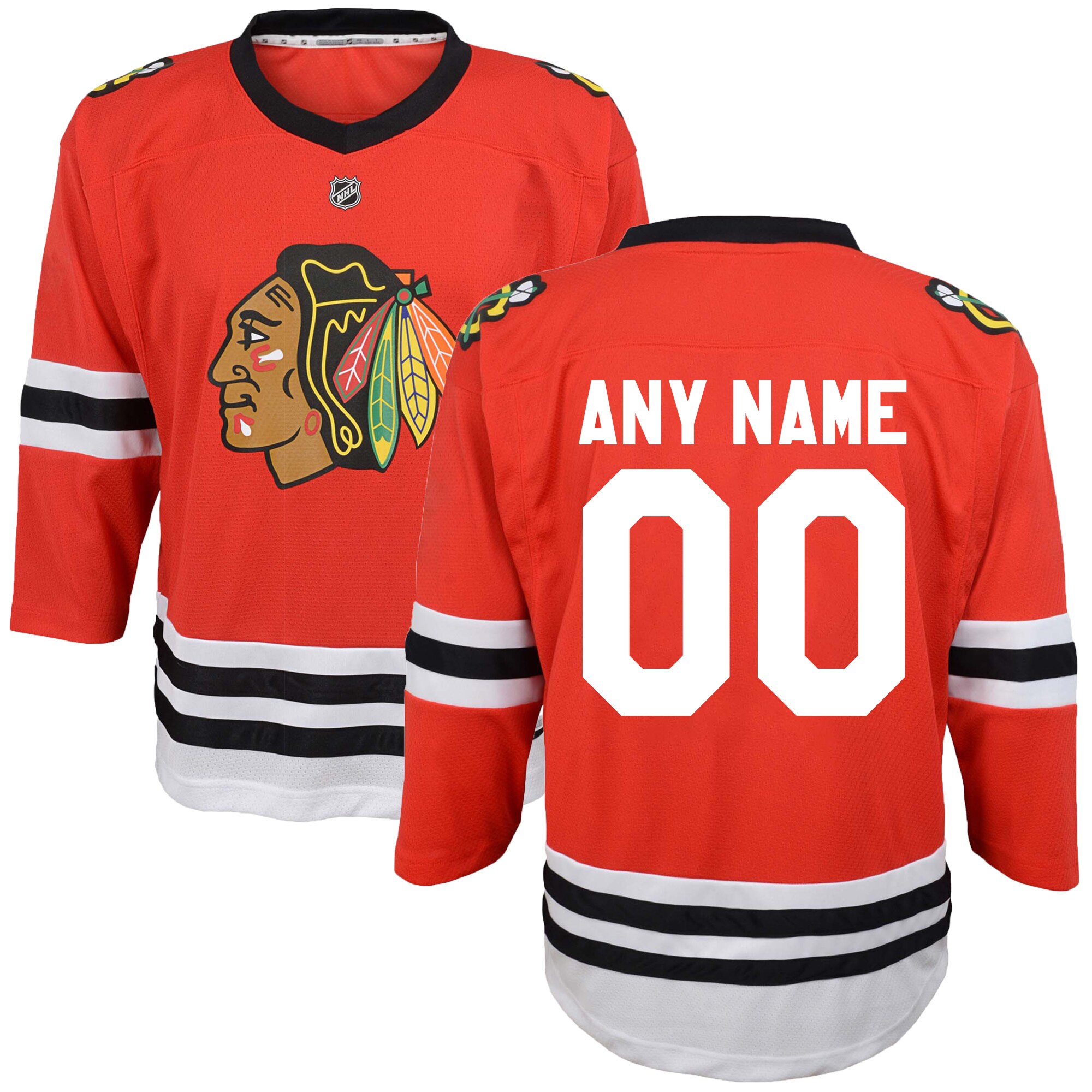 Chicago Blackhawks Youth Replica Custom Jersey - Red cheap jerseys for sale - CheapJerseys.Shop