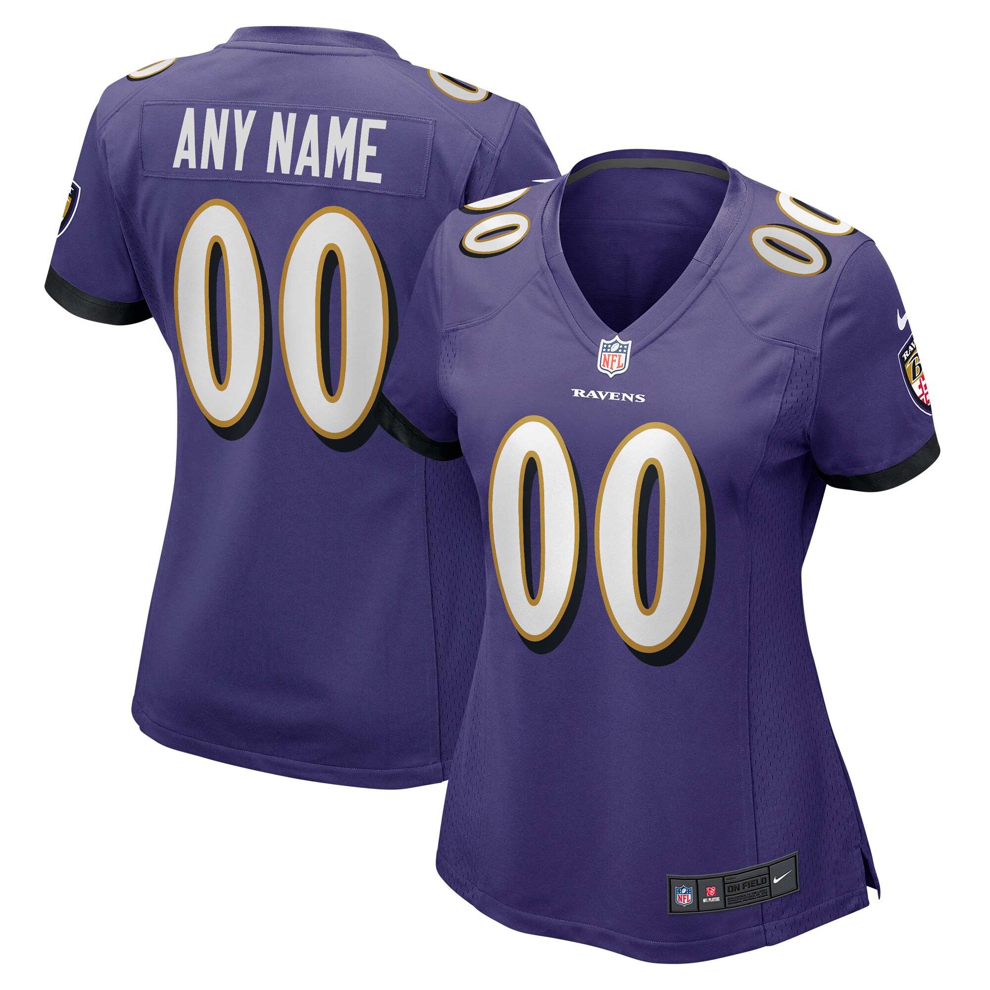 Baltimore Ravens Women's Custom Game Jersey - Purple cheap jerseys for sale - CheapJerseys.Shop