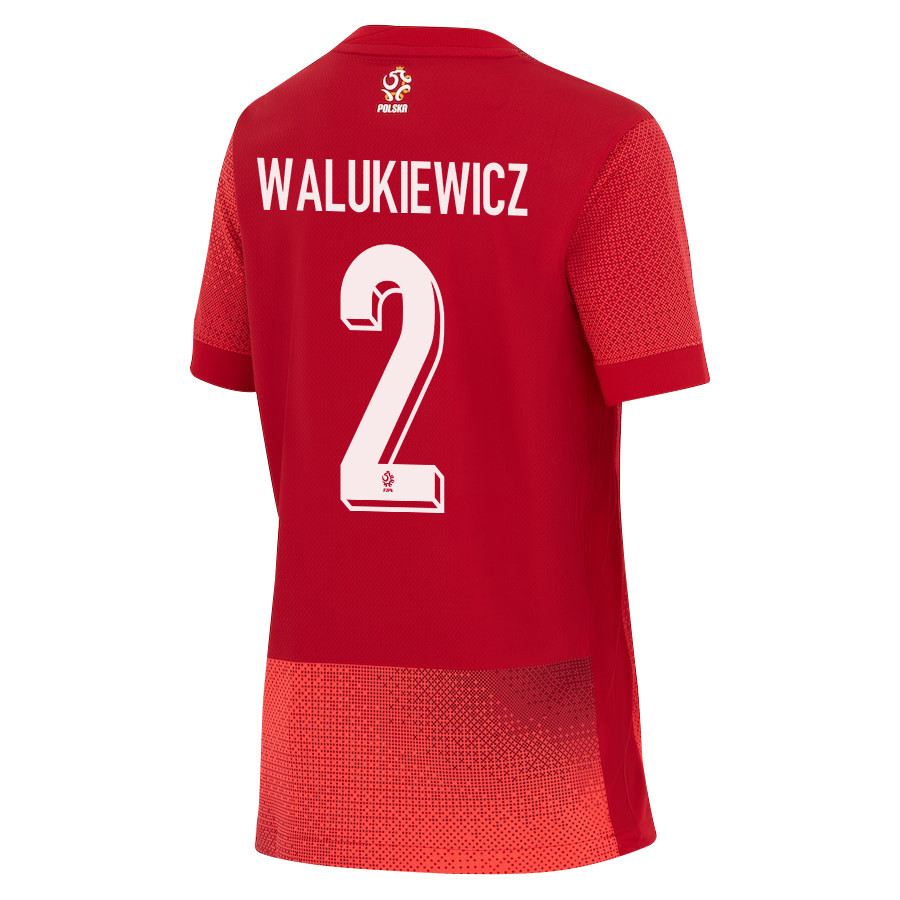 Sebastian Walukiewicz 2 Poland National Team 2024/25 Away YOUTH Jersey - Red cheap jerseys for sale - CheapJerseys.Shop