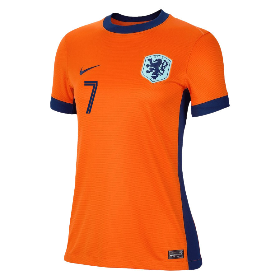 Steven Bergwijn 7 Netherlands National Team 2024/25 Home WOMEN Jersey - Orange cheap jerseys for sale - CheapJerseys.Shop