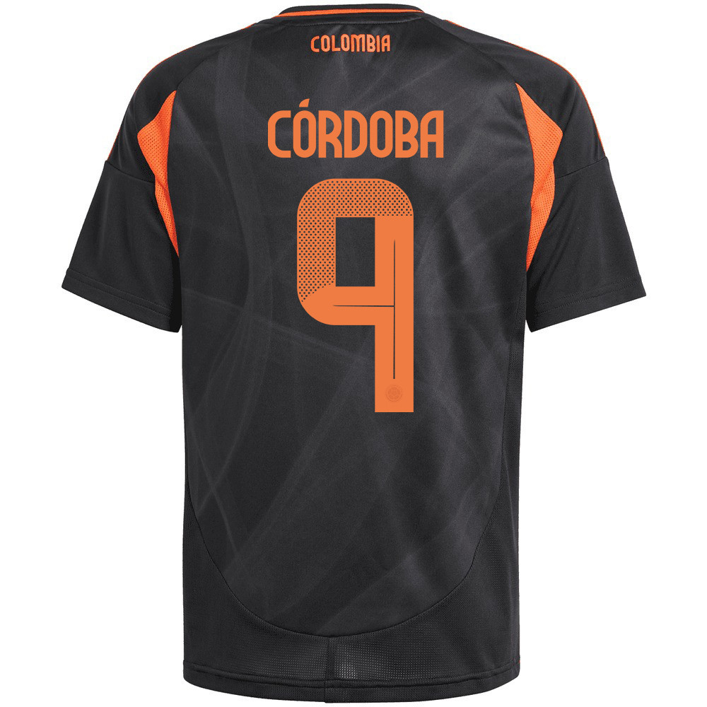 Jhon Córdoba 9 Colombia National Team 2024/25 Away YOUTH Jersey - Black cheap jerseys for sale - CheapJerseys.Shop