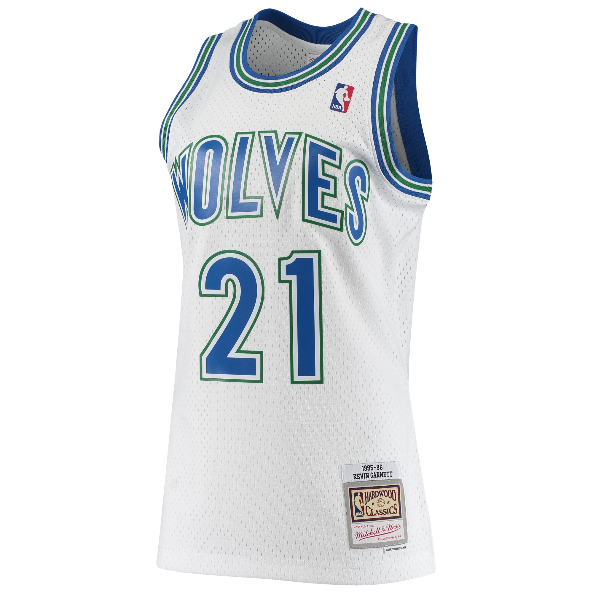 Kevin Garnett Minnesota Timberwolves Mitchell & Ness 1995\/96 Hardwood Classics Swingman Jersey - White cheap jerseys for sale - CheapJerseys.Shop