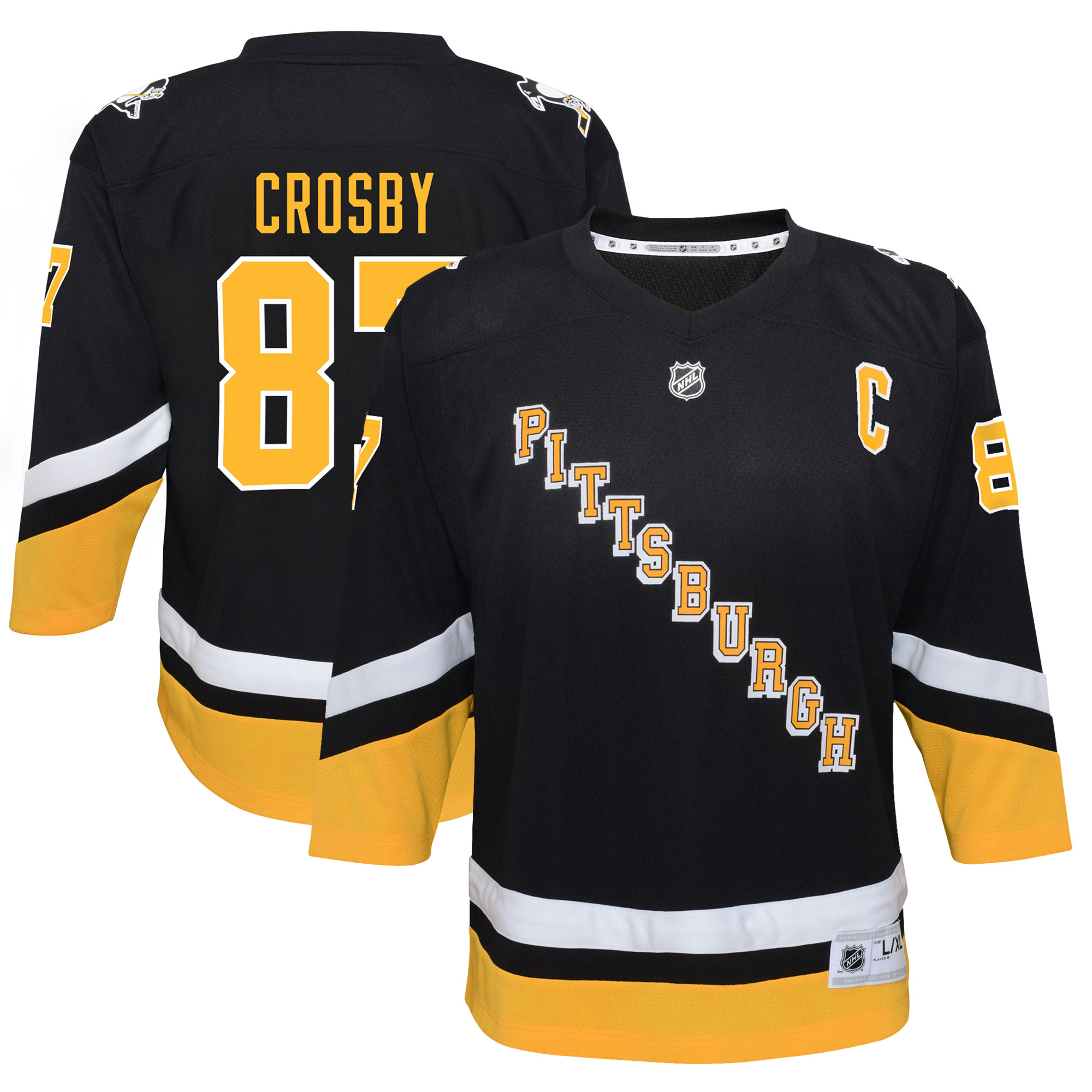 Sidney Crosby Pittsburgh Penguins Youth 2021\/22 Alternate Replica Player Jersey - Black cheap jerseys for sale - CheapJerseys.Shop