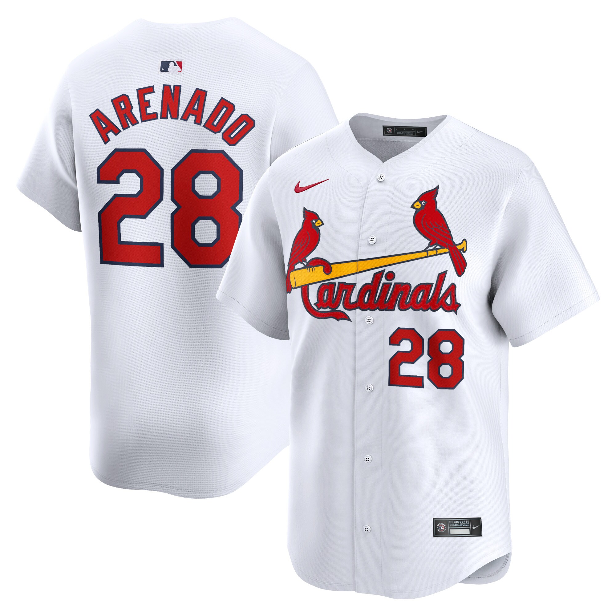 Nolan Arenado St. Louis Cardinals Home Limited Player Jersey - White cheap jerseys for sale - CheapJerseys.Shop