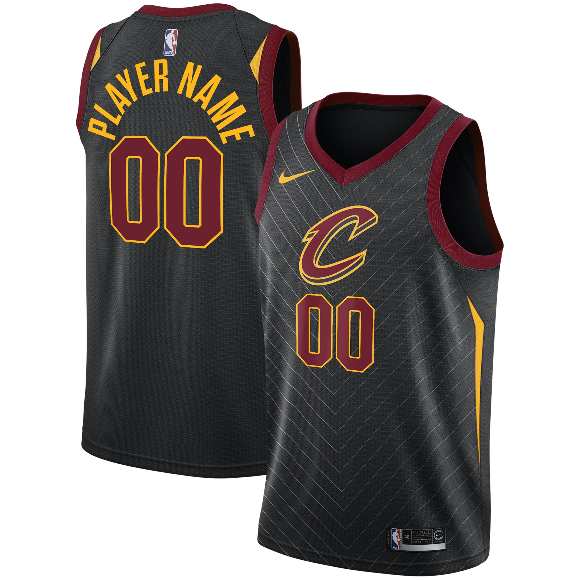Cleveland Cavaliers Swingman Custom Jersey Black - Statement Edition cheap jerseys for sale - CheapJerseys.Shop