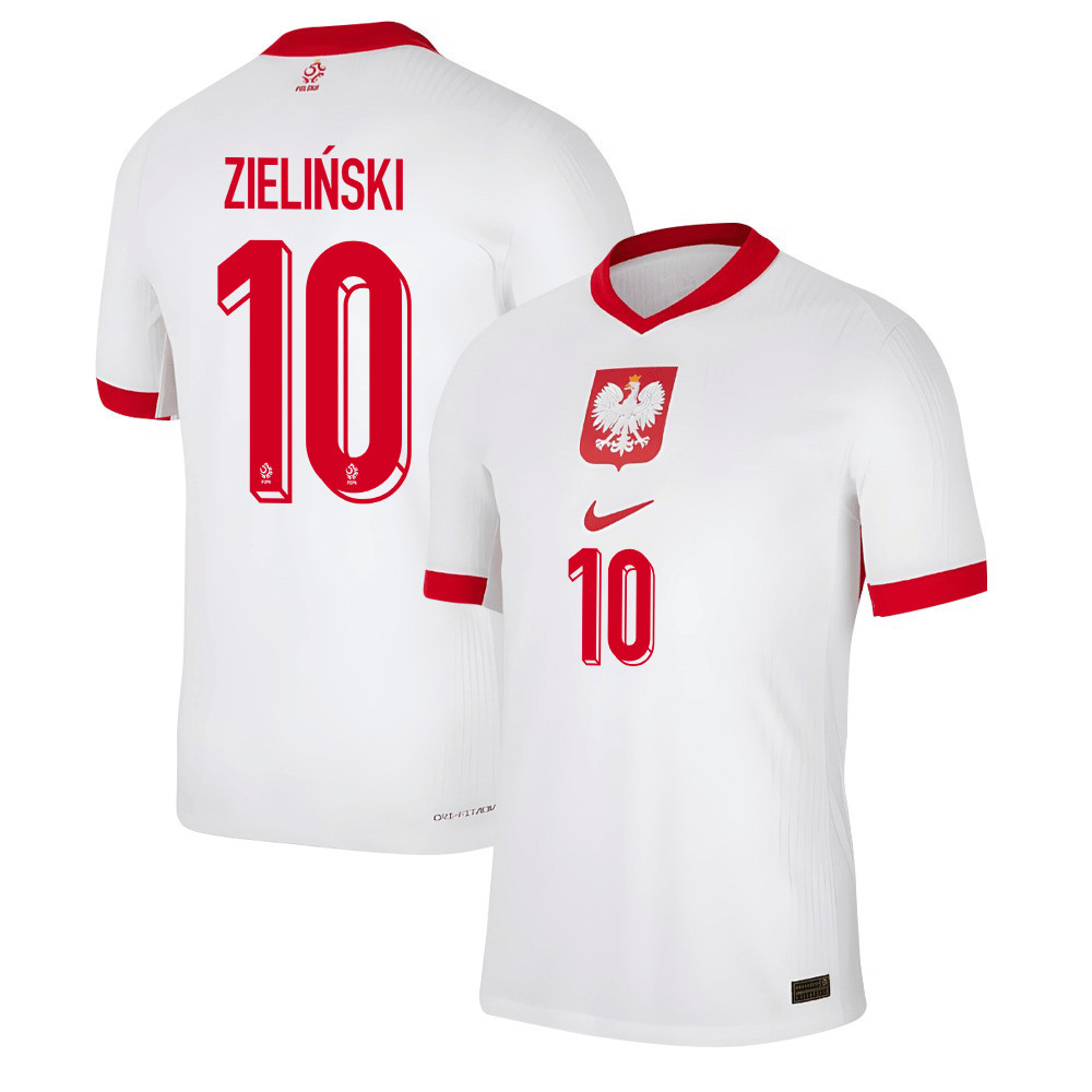 Piotr Zieliński 10 Poland National Team 2024/25 Home Men Jersey - White cheap jerseys for sale - CheapJerseys.Shop