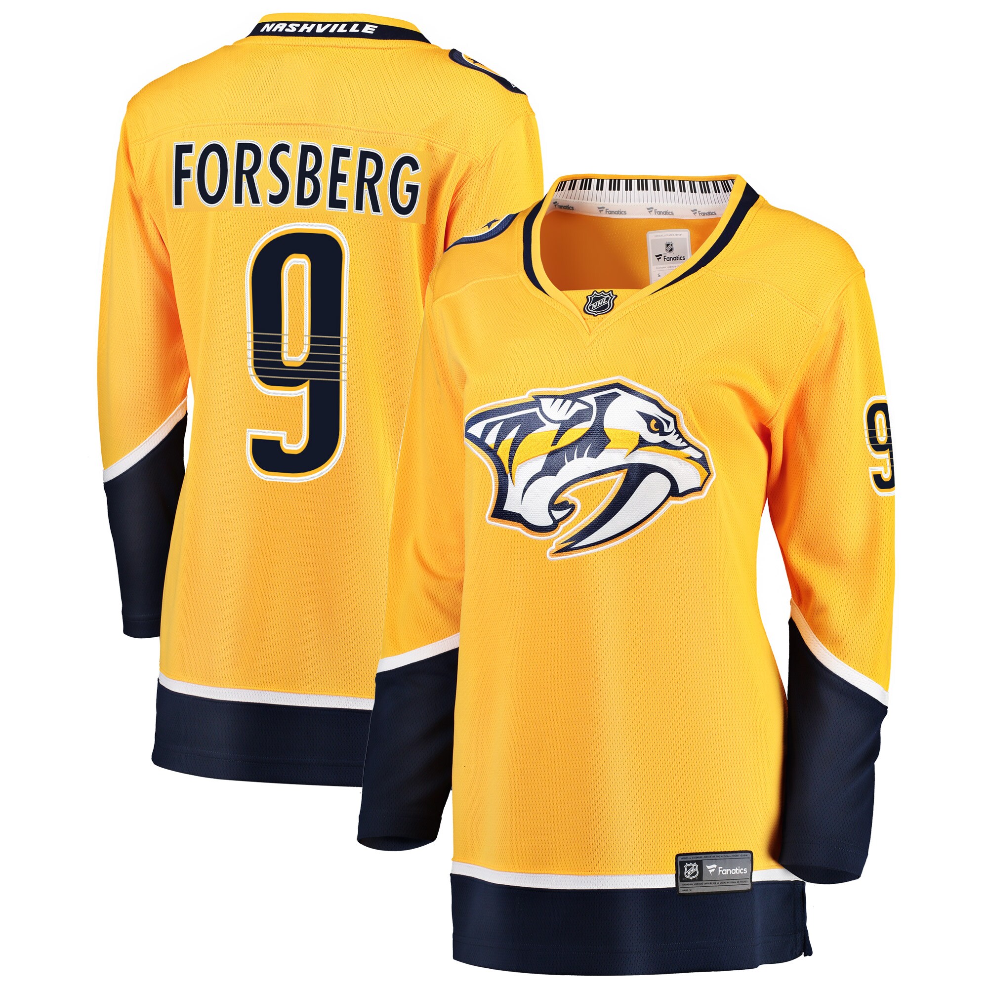 Filip Forsberg Nashville Predators Fanatics Women's Breakaway Player Jersey - Gold cheap jerseys for sale - CheapJerseys.Shop