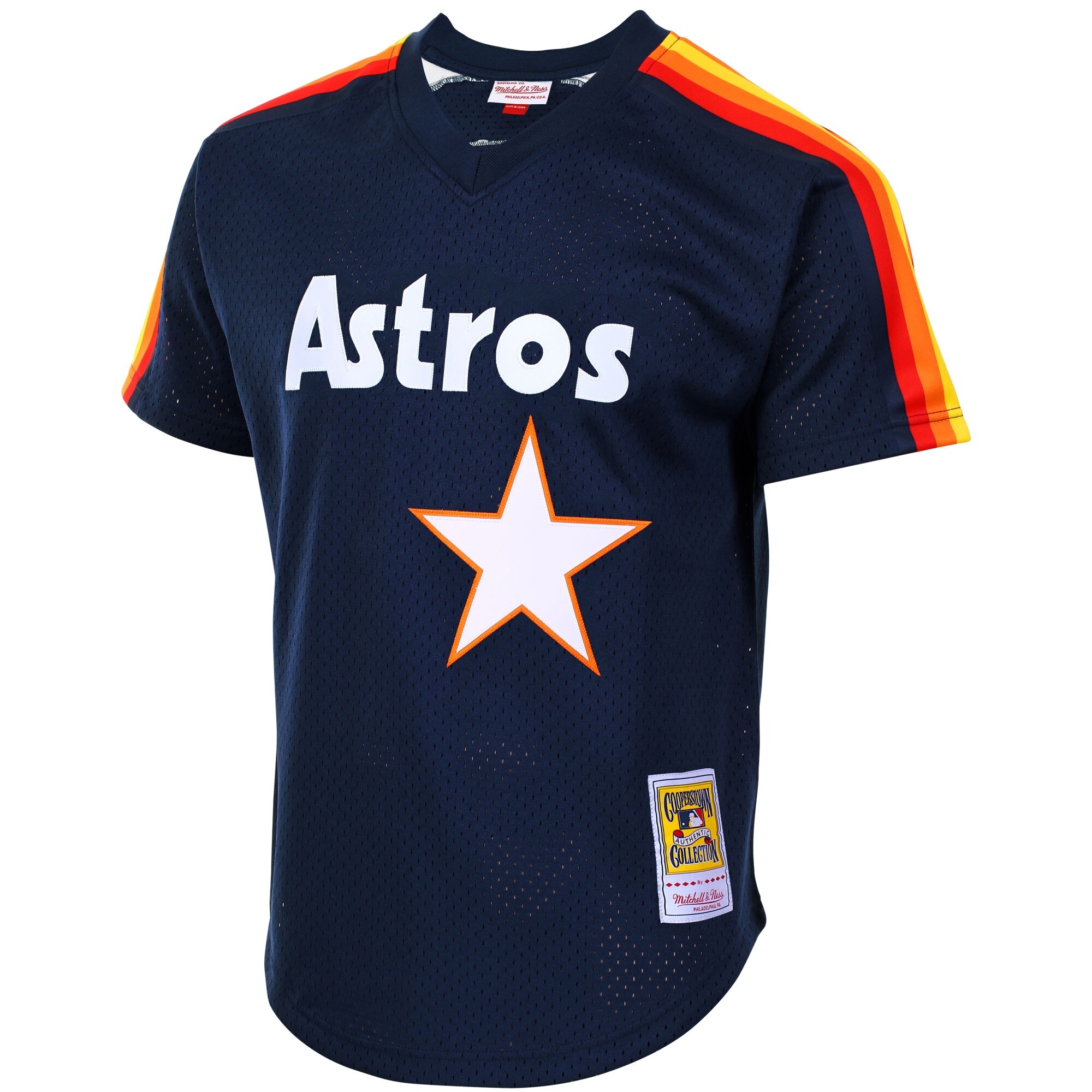 Jeff Bagwell Houston Astros Mitchell & Ness Cooperstown Mesh Batting Practice Jersey - Navy cheap jerseys for sale - CheapJerseys.Shop