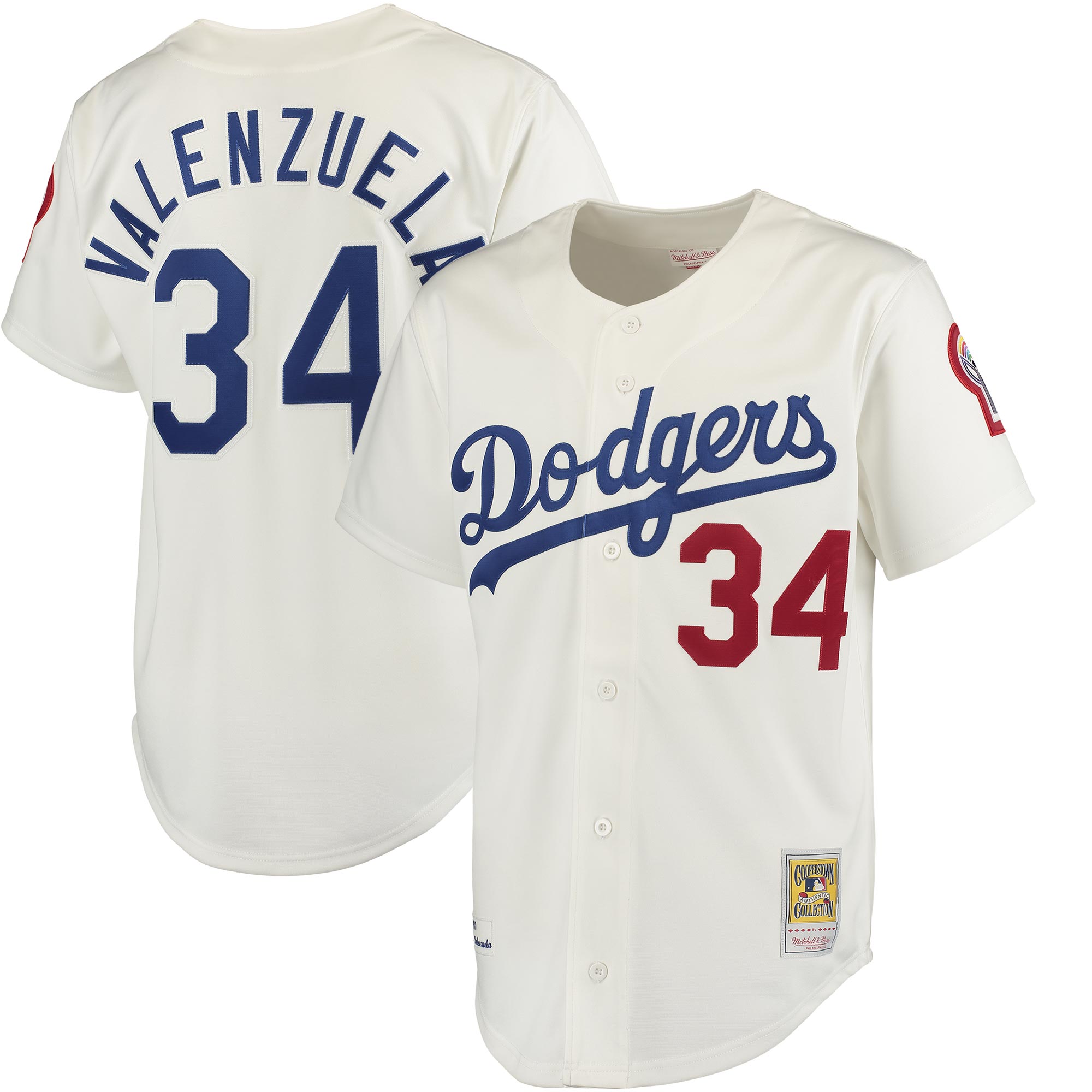 Fernando Valenzuela Los Angeles Dodgers Mitchell & Ness Authentic Jersey - White cheap jerseys for sale - CheapJerseys.Shop