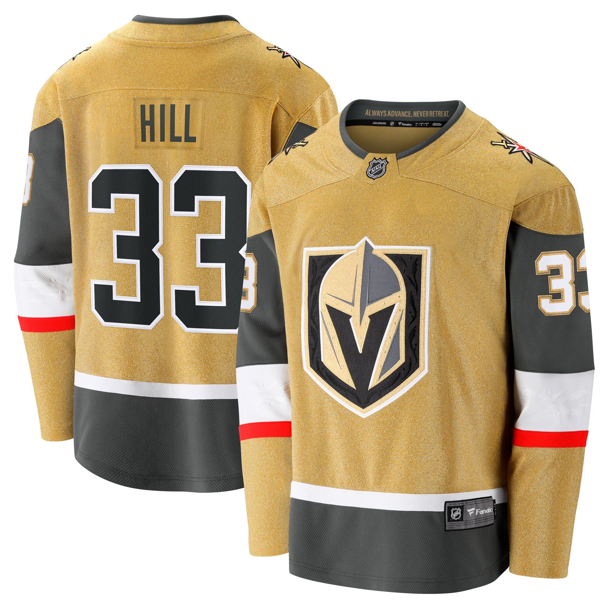 Adin Hill Vegas Golden Knights Fanatics Home Breakaway Jersey - Gold cheap jerseys for sale - CheapJerseys.Shop