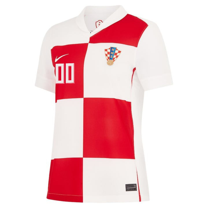 Croatia National Team 2024 Home WOMEN Custom Jersey - White cheap jerseys for sale - CheapJerseys.Shop