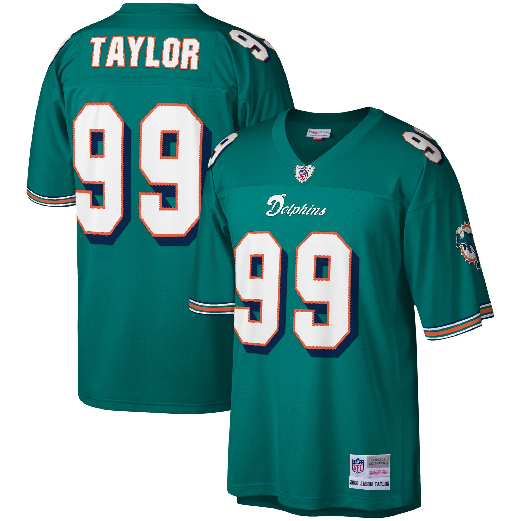 Jason Taylor Miami Dolphins Mitchell & Ness Legacy Replica Jersey - Aqua cheap jerseys for sale - CheapJerseys.Shop