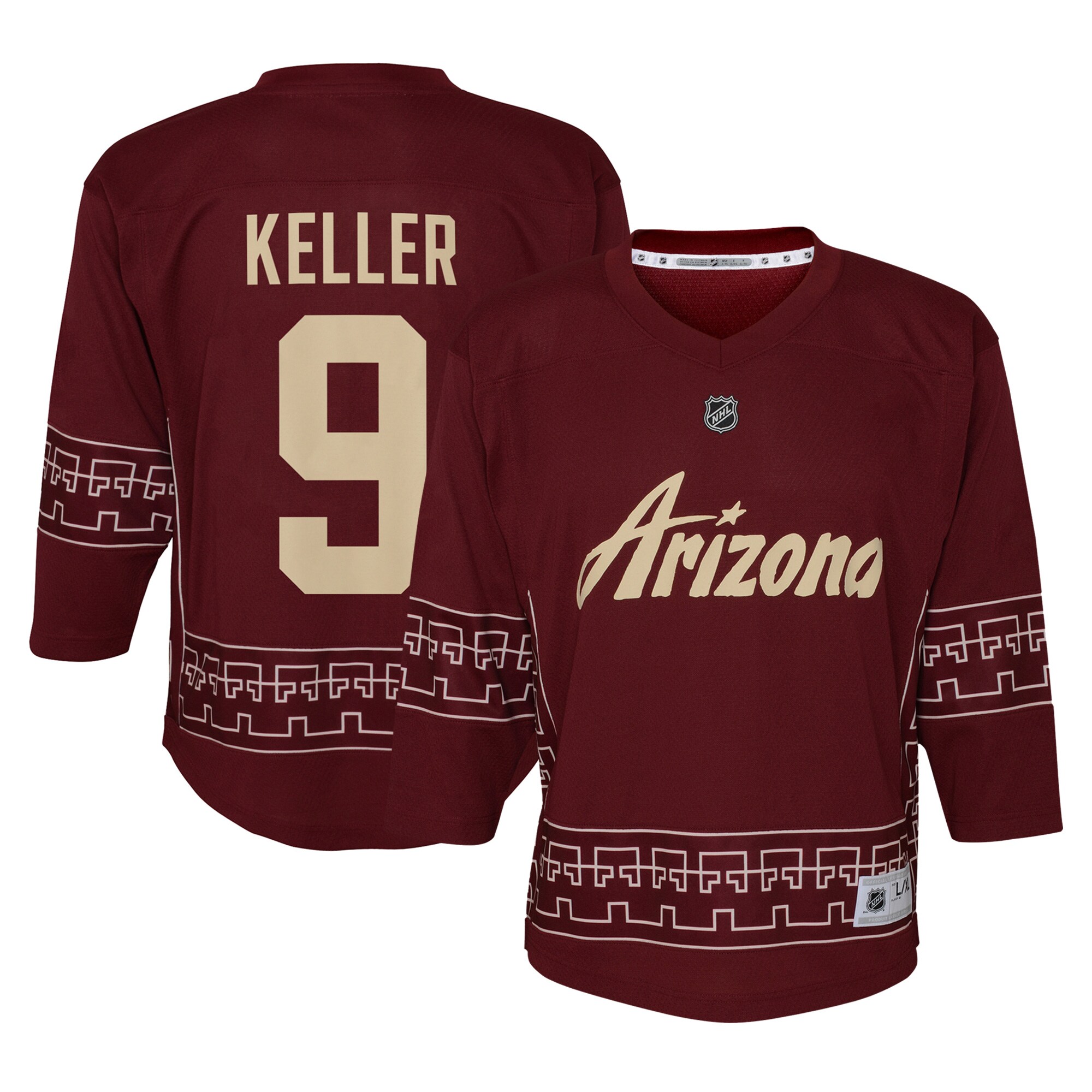 Clayton Keller Arizona Coyotes Toddler Alternate 2022\/23 Replica Player Jersey - Garnet cheap jerseys for sale - CheapJerseys.Shop