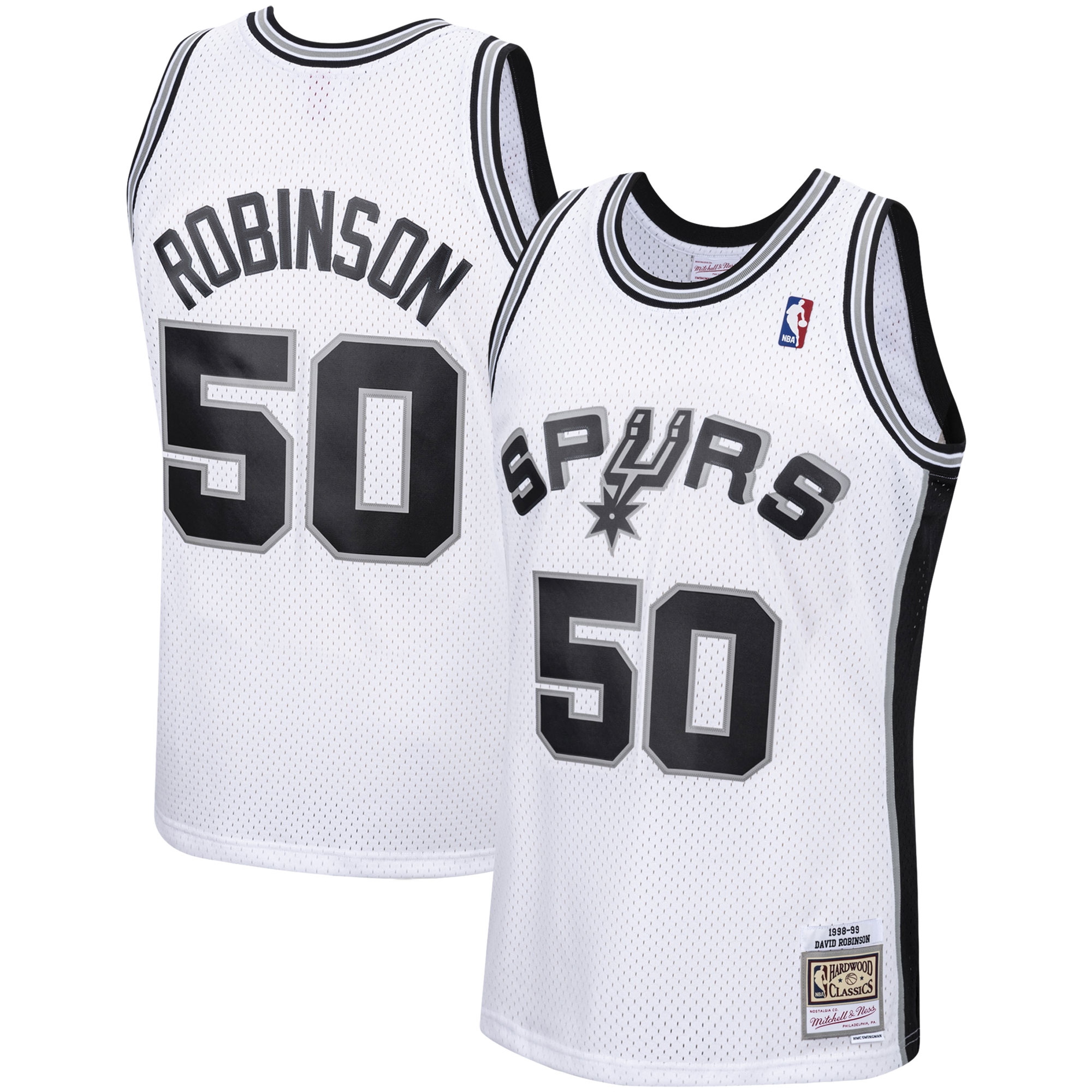 David Robinson San Antonio Spurs Mitchell & Ness 1998\/99 Hardwood Classics Swingman Jersey - White cheap jerseys for sale - CheapJerseys.Shop