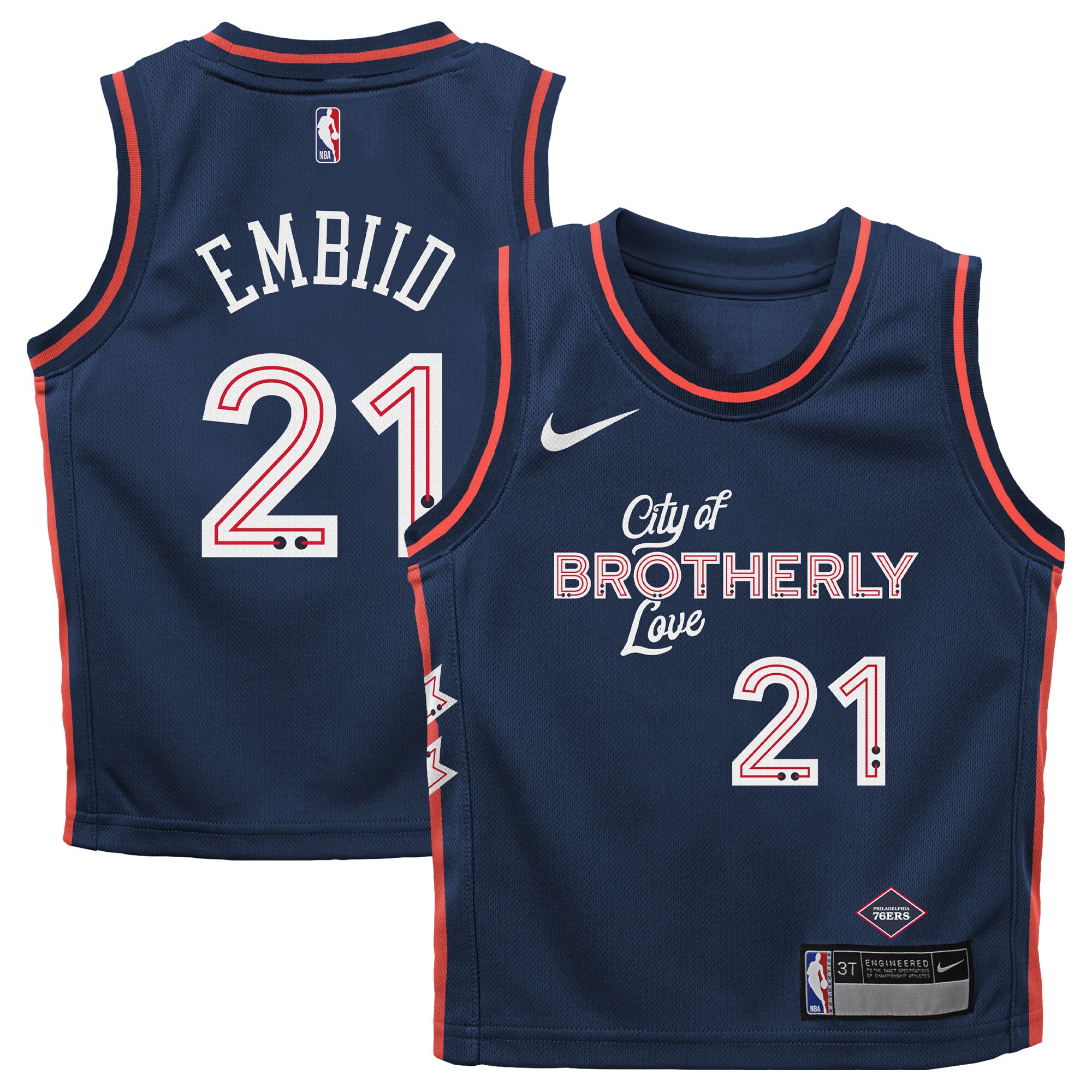 Joel Embiid Philadelphia 76ers Infant Swingman Replica Jersey - City Edition - Navy cheap jerseys for sale - CheapJerseys.Shop
