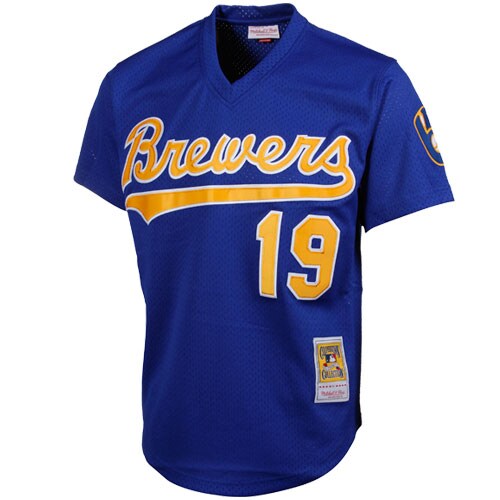 Robin Yount Milwaukee Brewers Mitchell & Ness Cooperstown Mesh Batting Practice Jersey - Royal cheap jerseys for sale - CheapJerseys.Shop