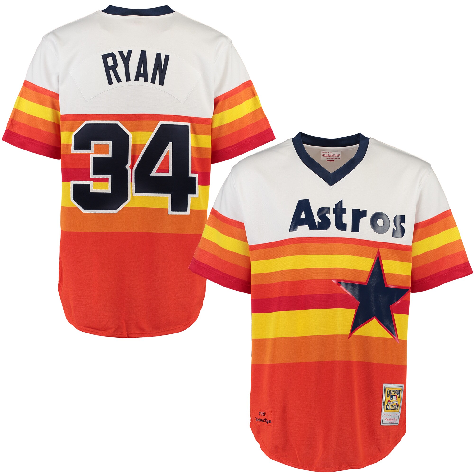 Nolan Ryan Houston Astros Mitchell & Ness Throwback Authentic Jersey - White cheap jerseys for sale - CheapJerseys.Shop