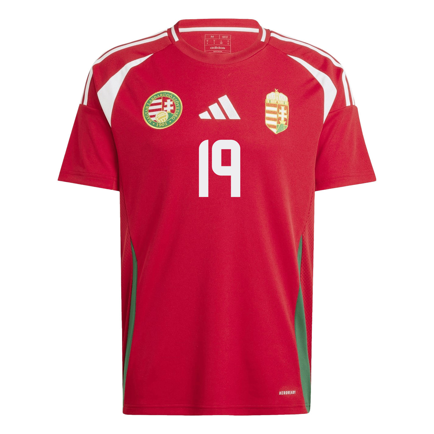 Barnabás Varga 19 Hungary National Team 2024/25 Home Men Jersey - Red cheap jerseys for sale - CheapJerseys.Shop