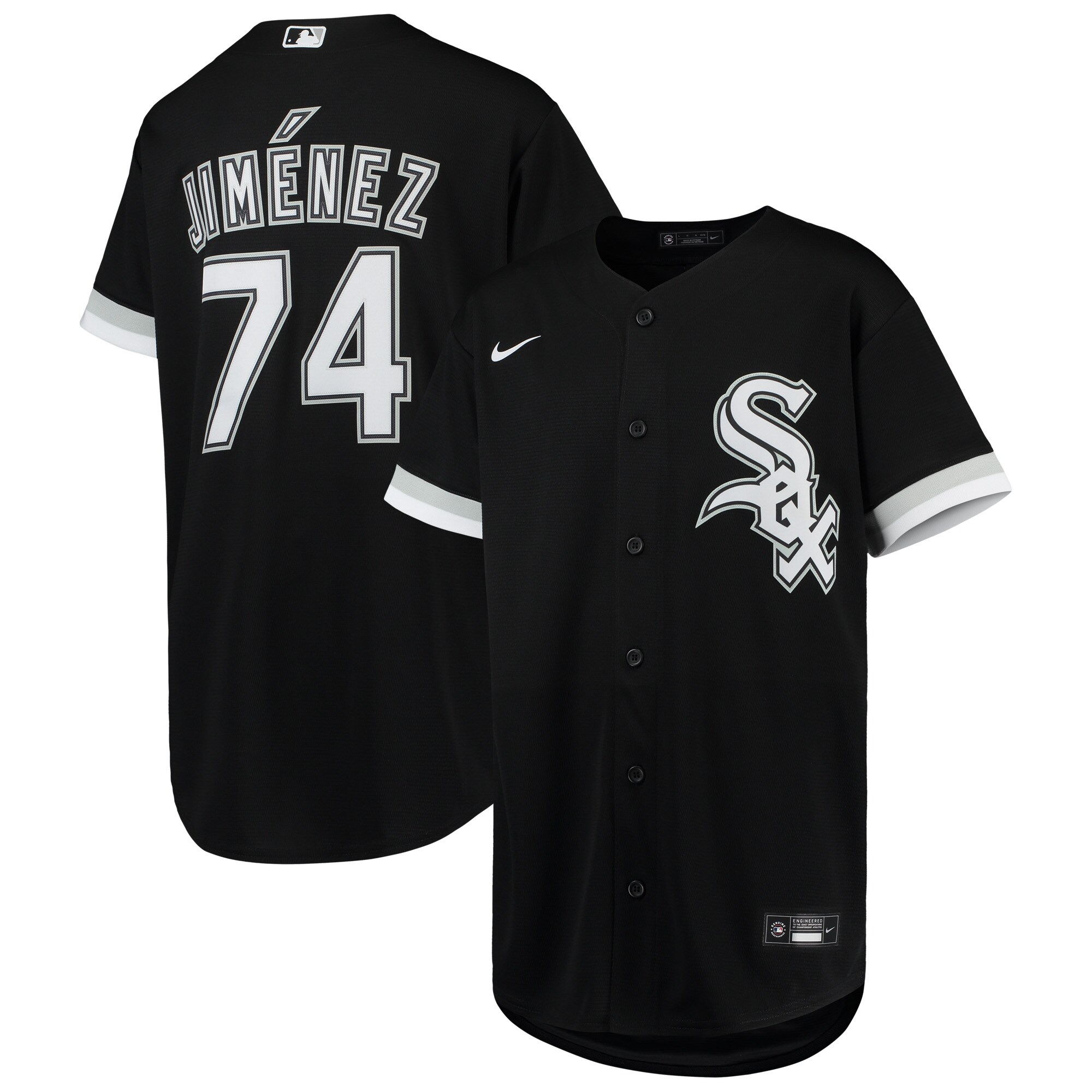 Eloy Jimenez Chicago White Sox Youth Alternate Replica Player Jersey - Black cheap jerseys for sale - CheapJerseys.Shop