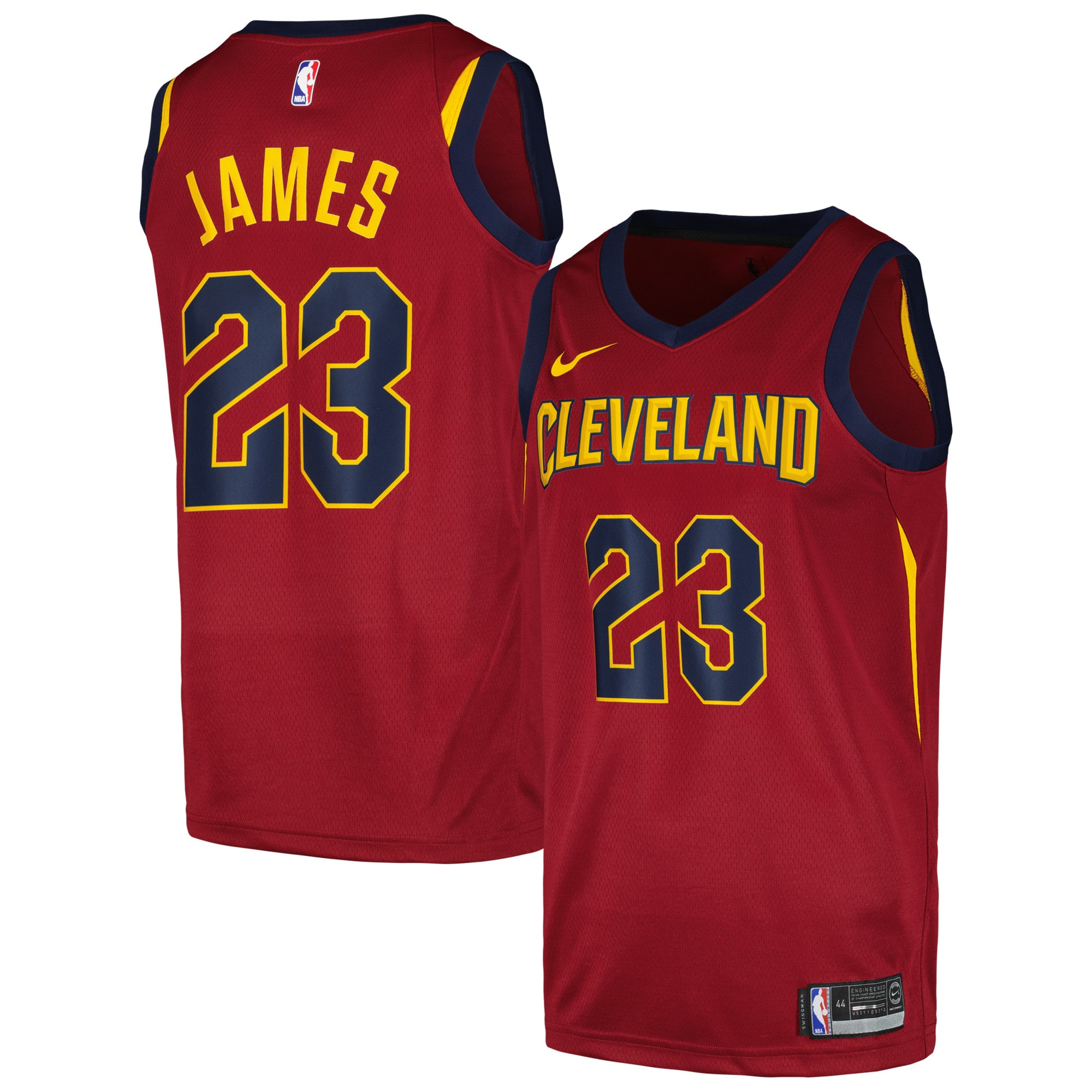 LeBron James Cleveland Cavaliers Swingman Player Jersey - Icon Edition - Wine cheap jerseys for sale - CheapJerseys.Shop