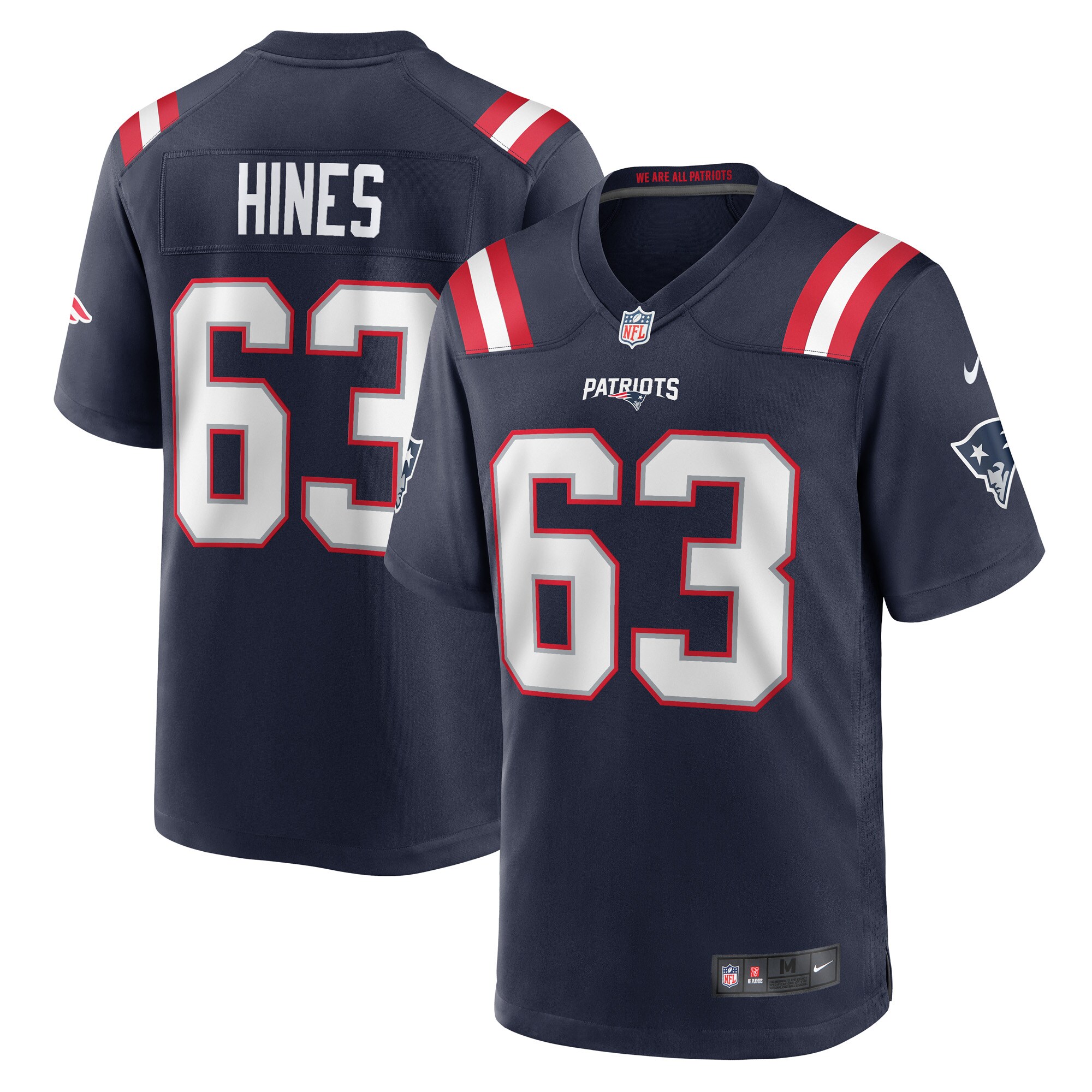 Chasen Hines New England Patriots Game Player Jersey - Navy cheap jerseys for sale - CheapJerseys.Shop