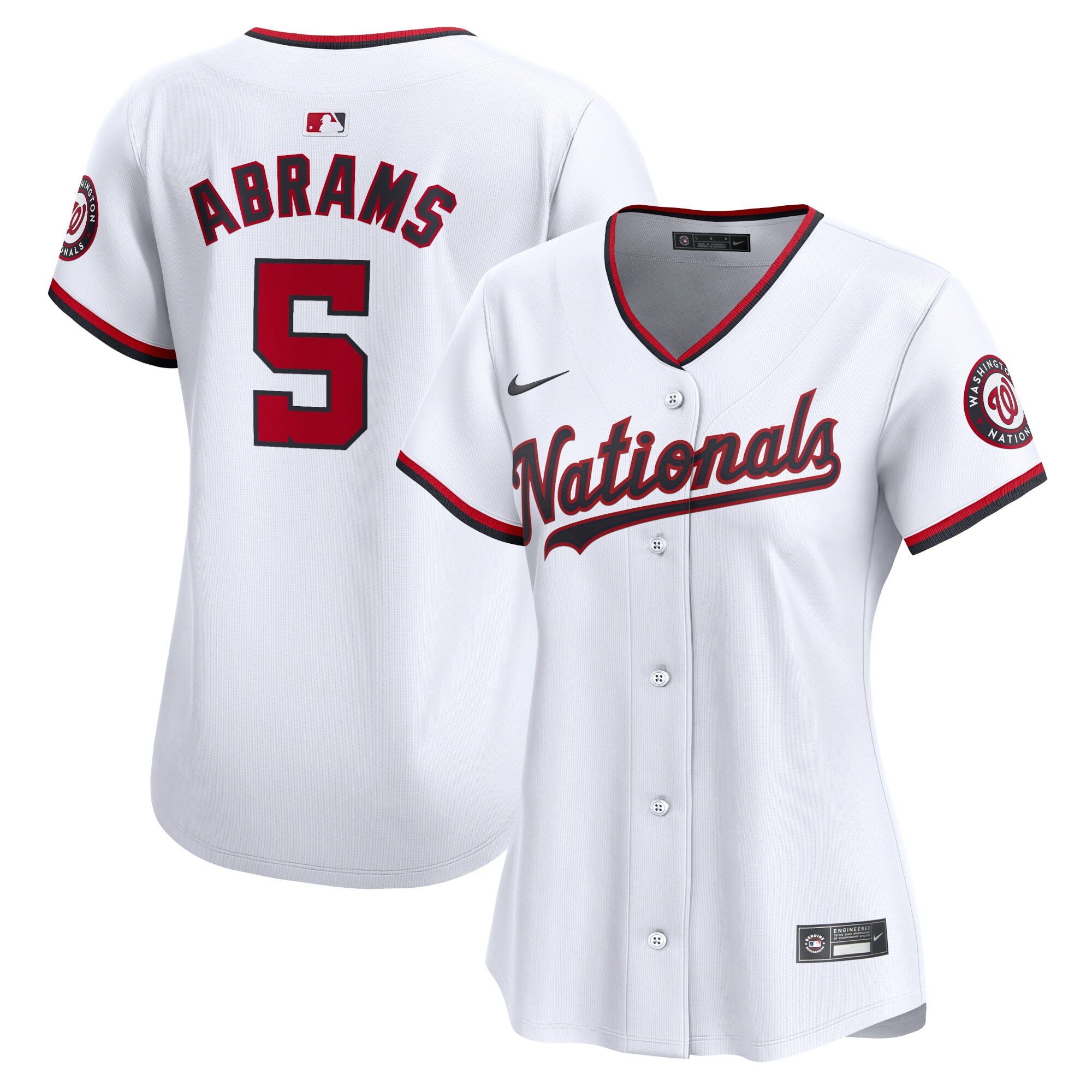 CJ Abrams Washington Nationals Women's Home Limited Player Jersey\u00c2\u00a0\u00e2\u20ac\u201c White cheap jerseys for sale - CheapJerseys.Shop