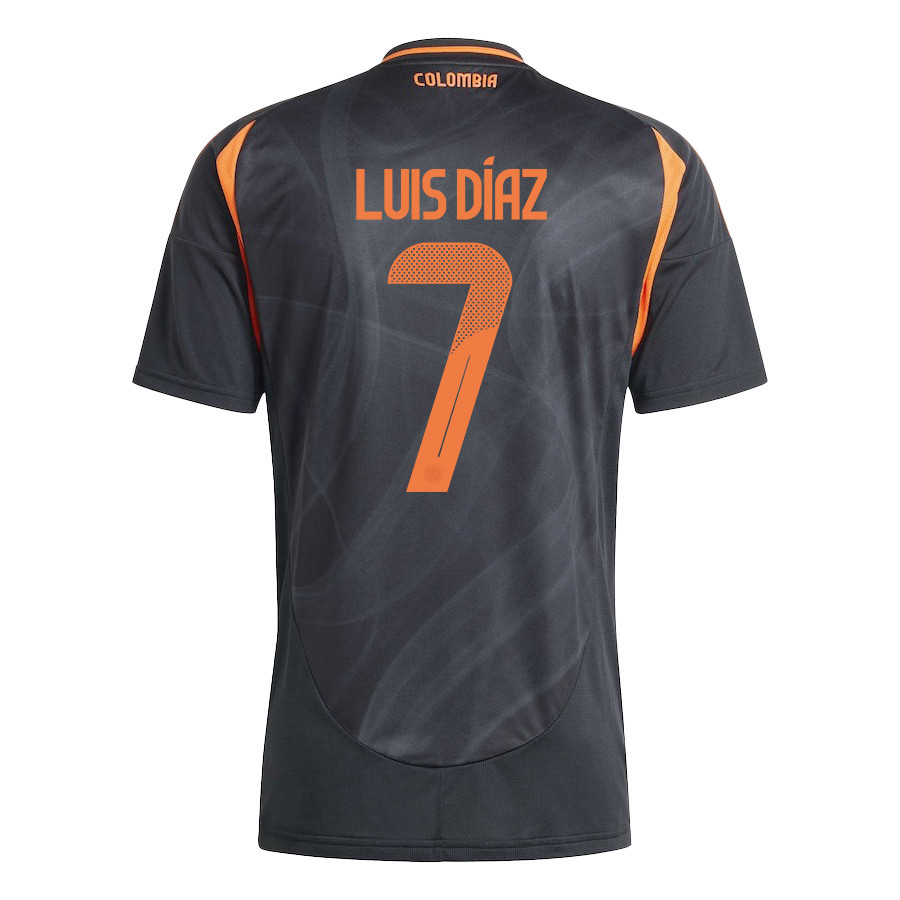 Luis Díaz 7 Colombia National Team 2024/25 Away Men Jersey - Black cheap jerseys for sale - CheapJerseys.Shop