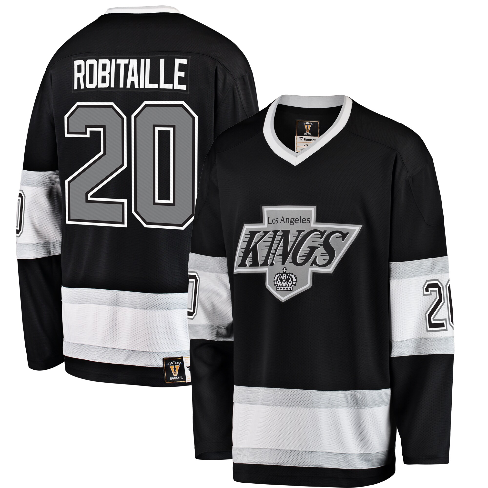 Luc Robitaille Los Angeles Kings Fanatics Premier Breakaway Retired Player Jersey - Black cheap jerseys for sale - CheapJerseys.Shop