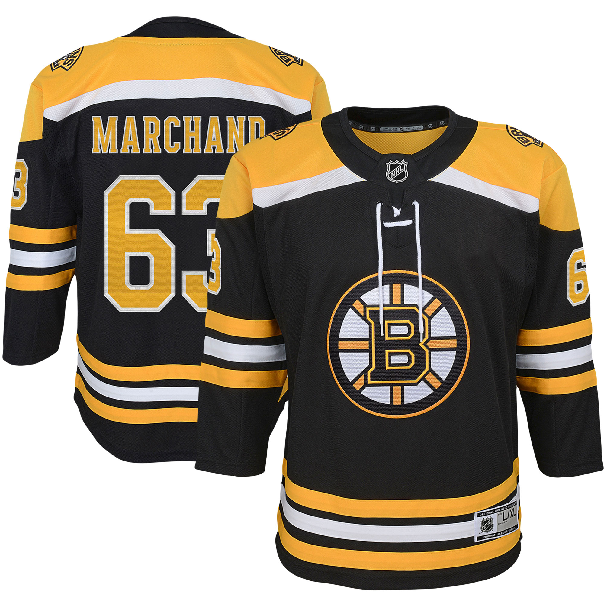 Brad Marchand Boston Bruins Youth Home Premier Player Jersey - Black cheap jerseys for sale - CheapJerseys.Shop
