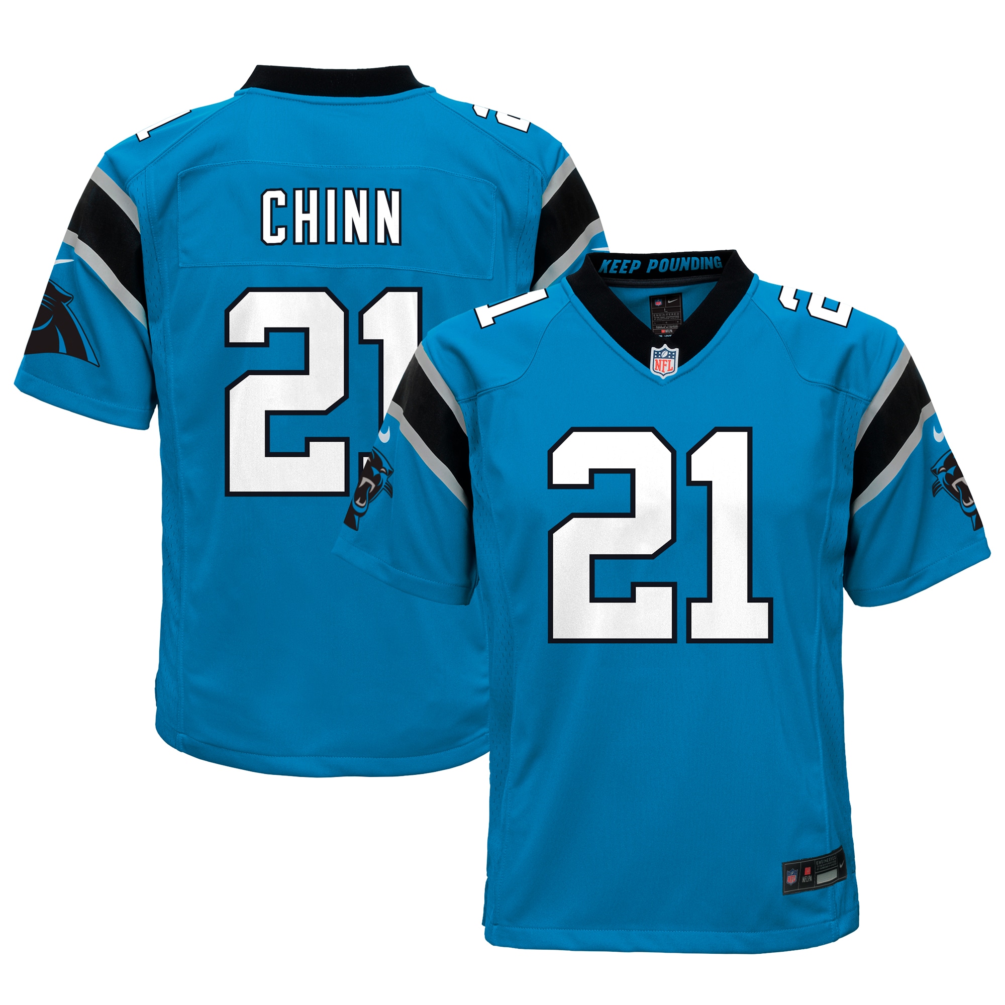 Jeremy Chinn Carolina Panthers Youth Game Jersey - Blue cheap jerseys for sale - CheapJerseys.Shop