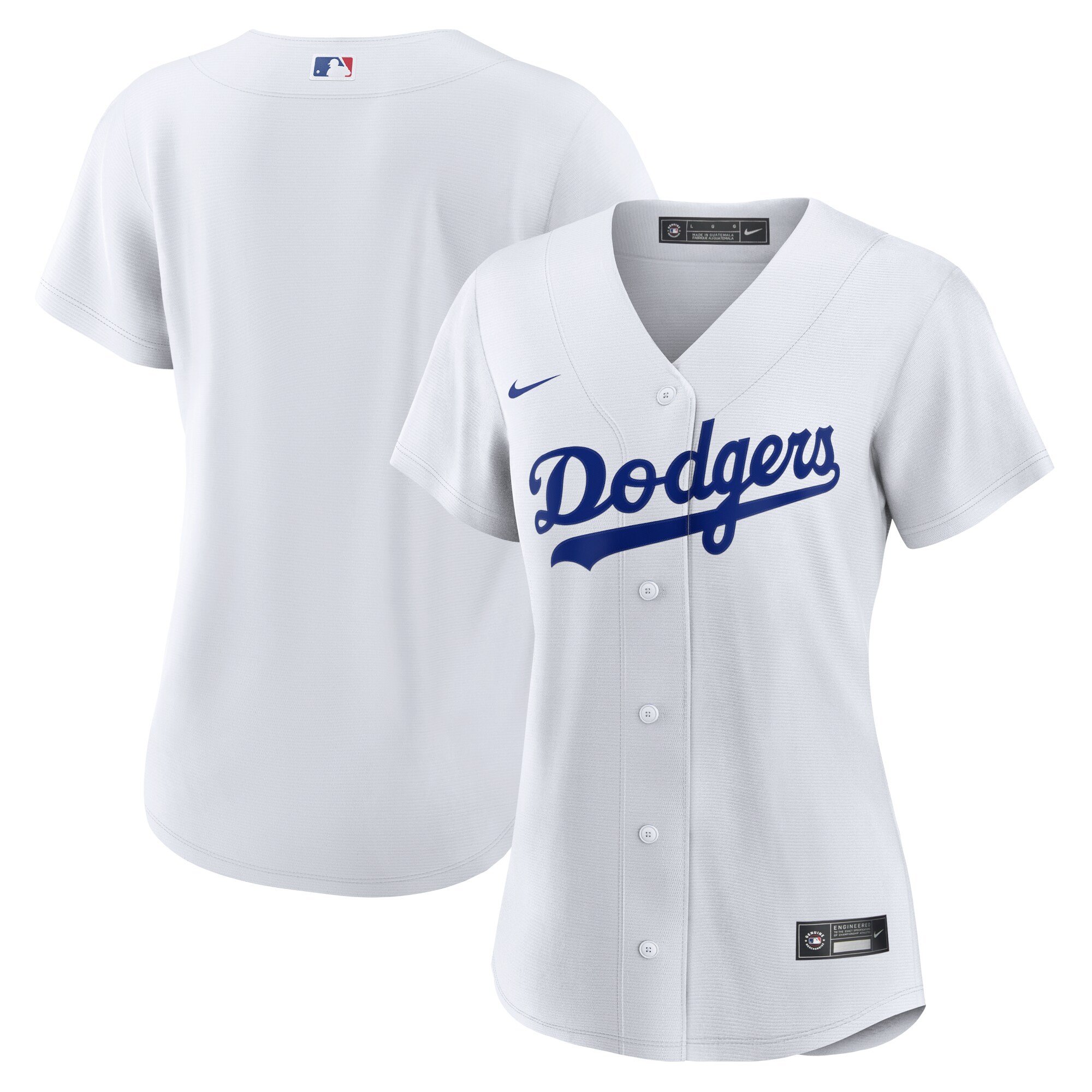 Los Angeles Dodgers Women's Home Replica Team Jersey - White cheap jerseys for sale - CheapJerseys.Shop