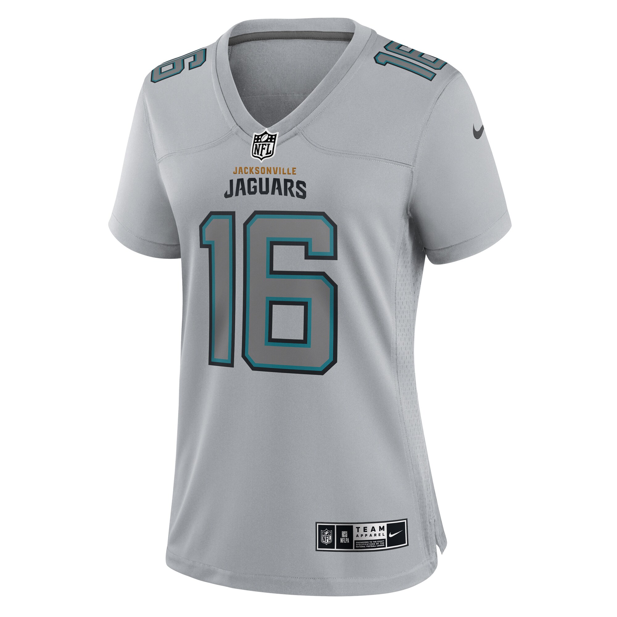 Trevor Lawrence Jacksonville Jaguars Women's Atmosphere Fashion Game Jersey - Gray cheap jerseys for sale - CheapJerseys.Shop